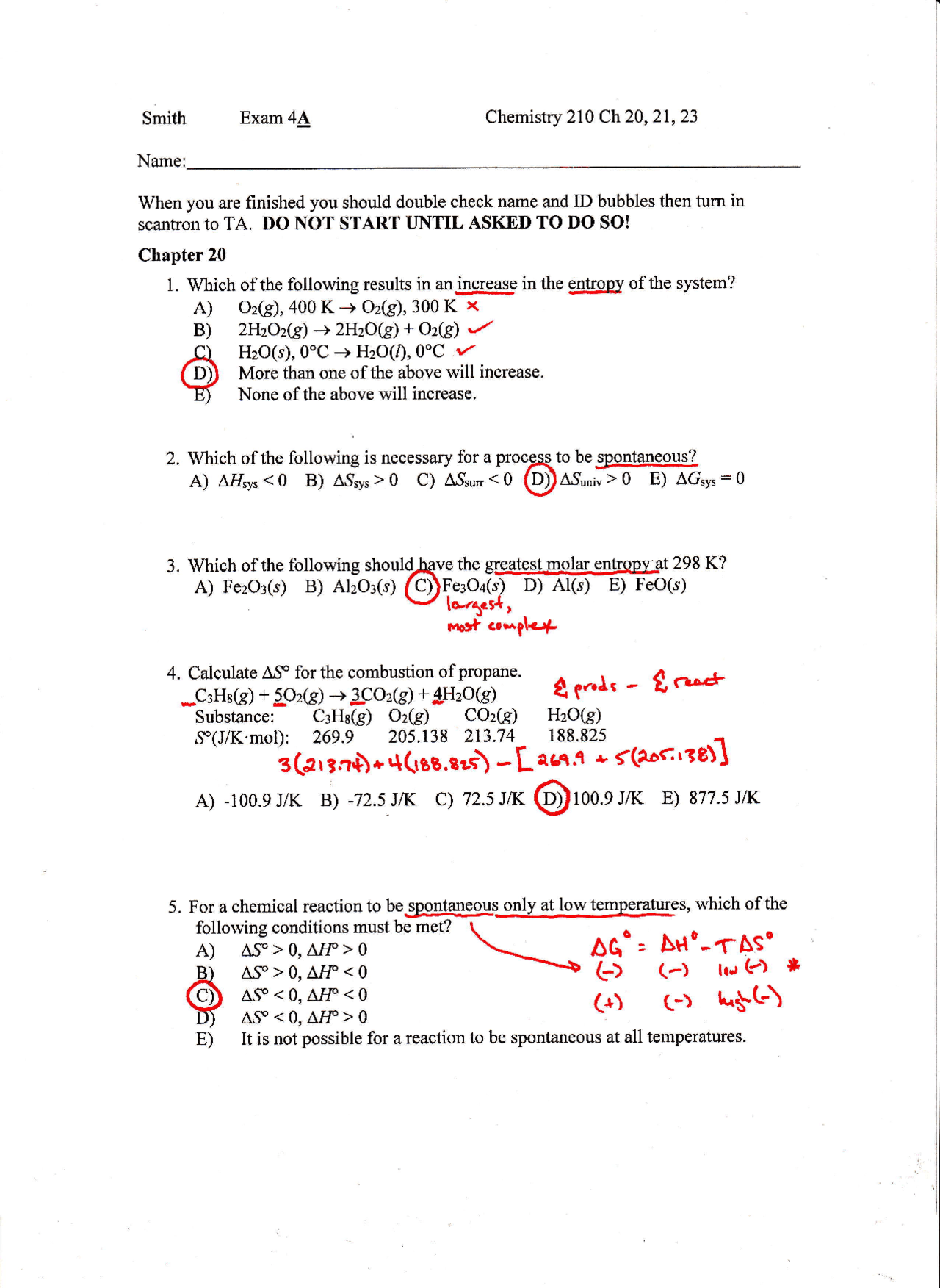 solution: angular velocity and linear speed worksheet... General and Inorganic Chemistry - Solved Exam 4A | CHEM 210 - Docsity