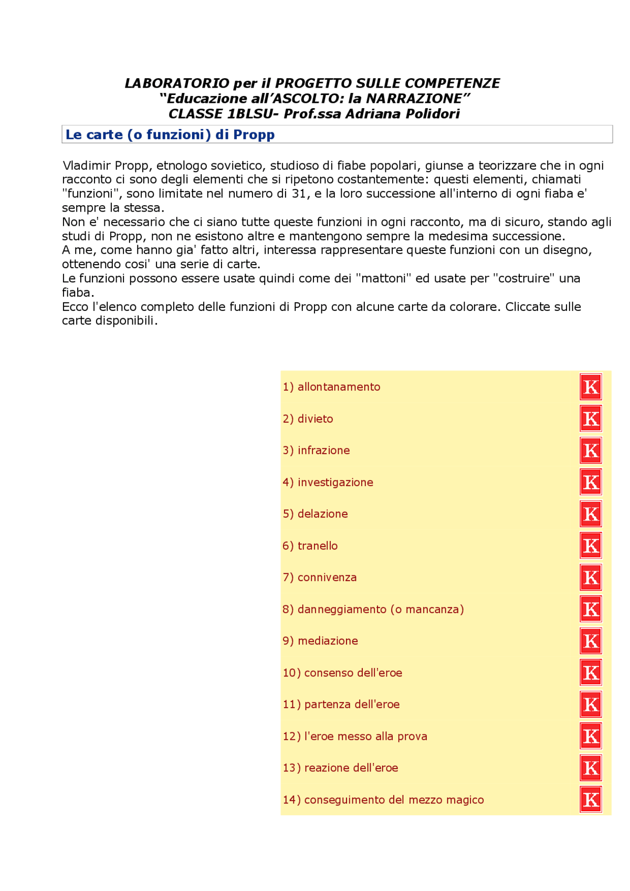 Le funzioni di propp Docsity Le funzioni di propp Docsity