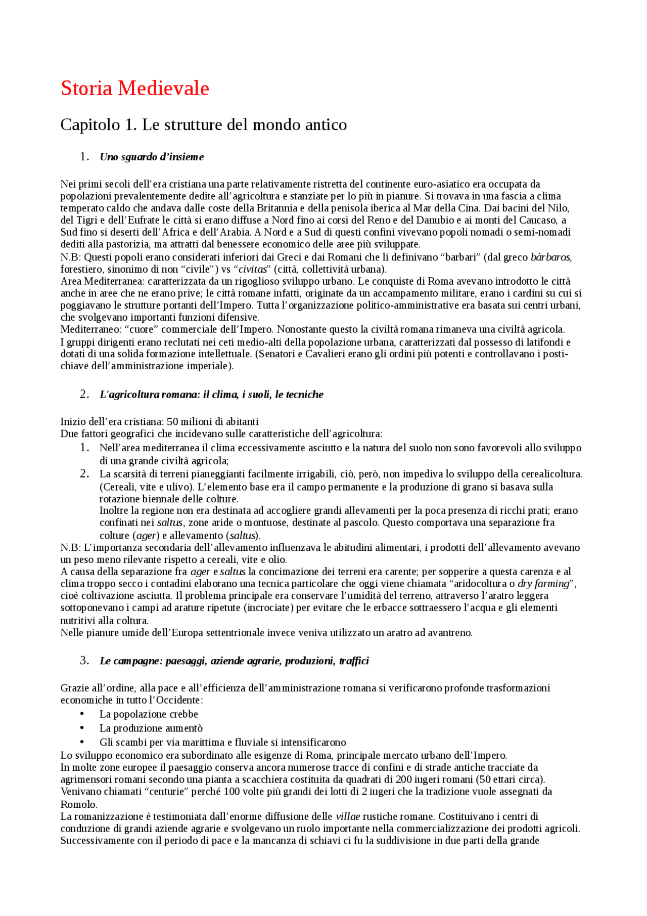 Storia medievale. Rinaldo Comba - Docsity
