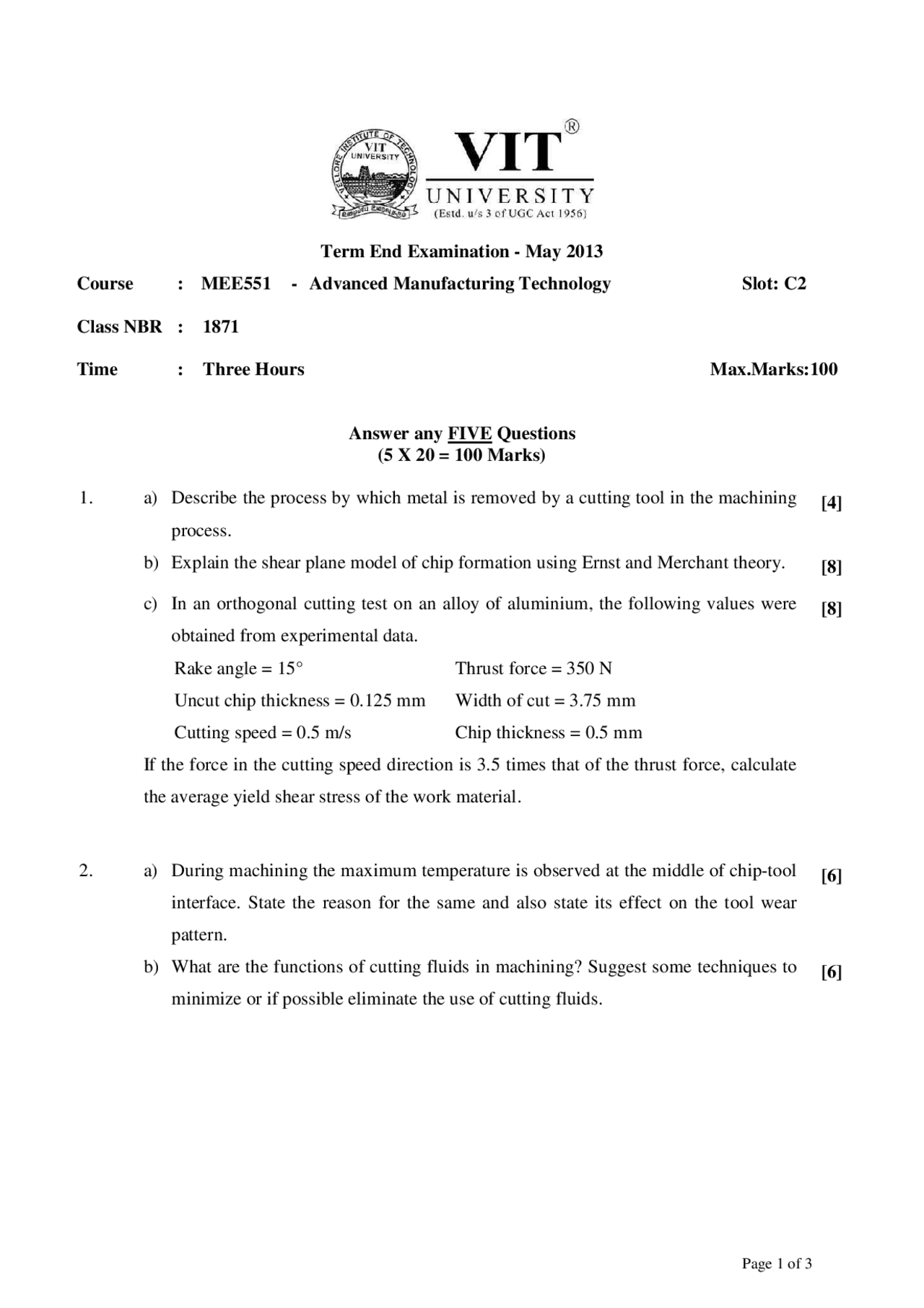 Advanced Manufacturing Technology - Docsity