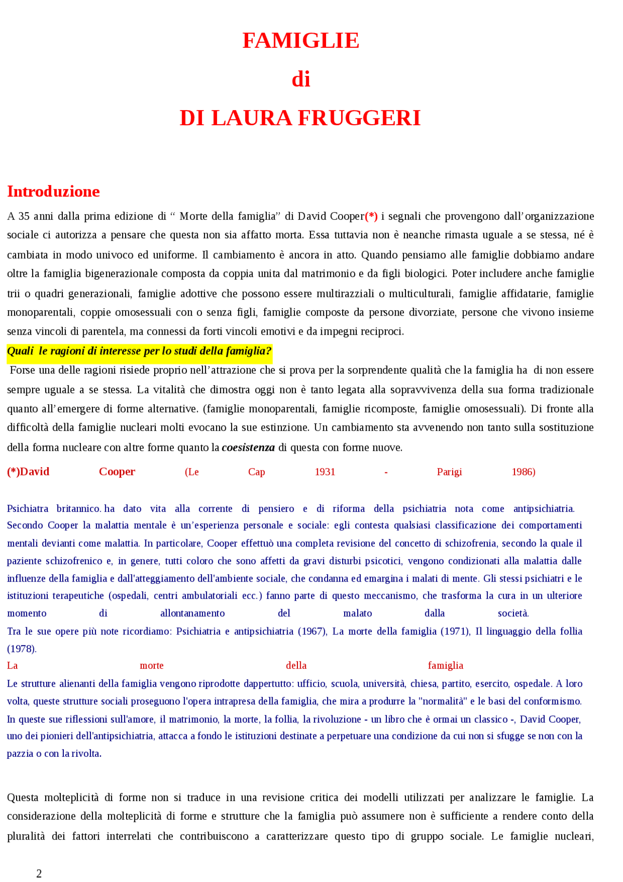 Mio Famiglie Fruggeri Docsity
