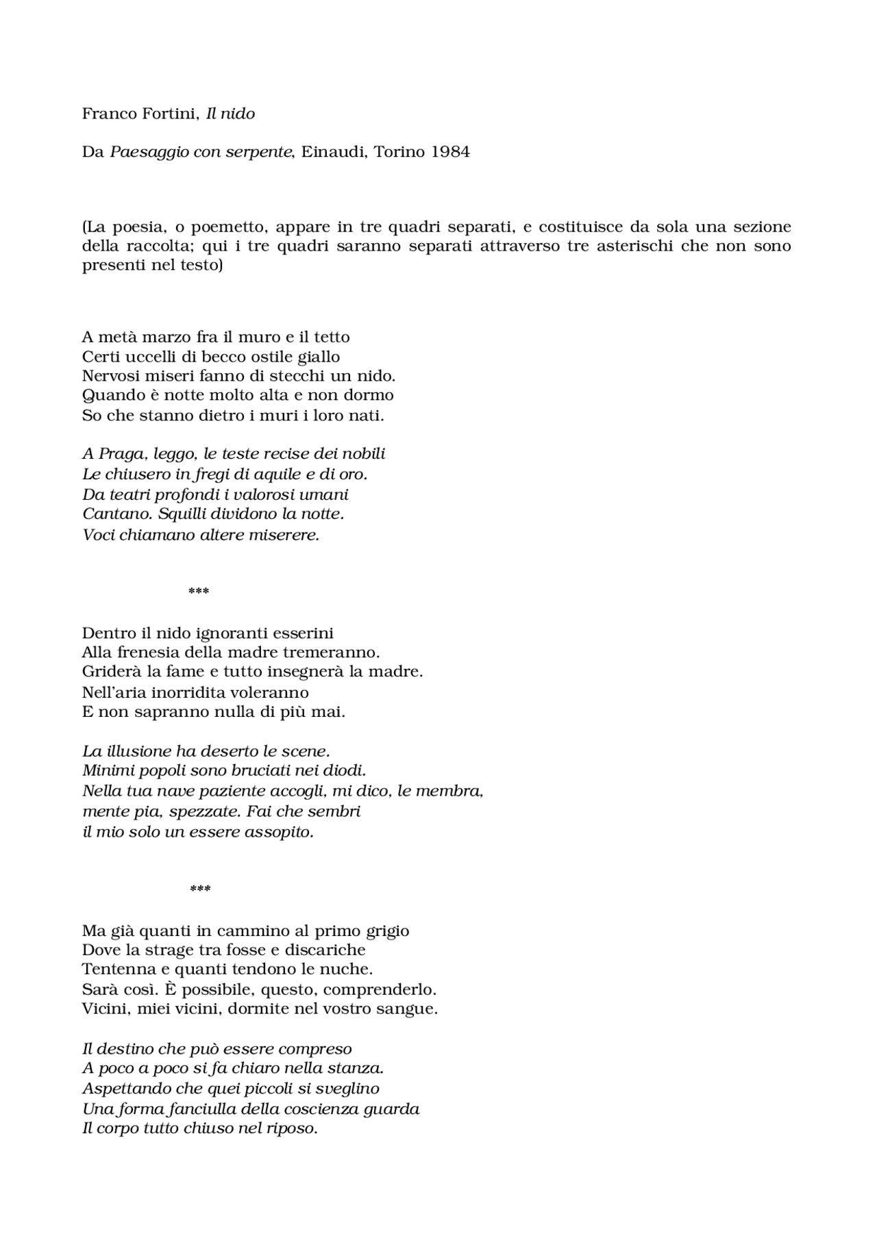 Il nido Appunti di Letteratura Italiana Docsity