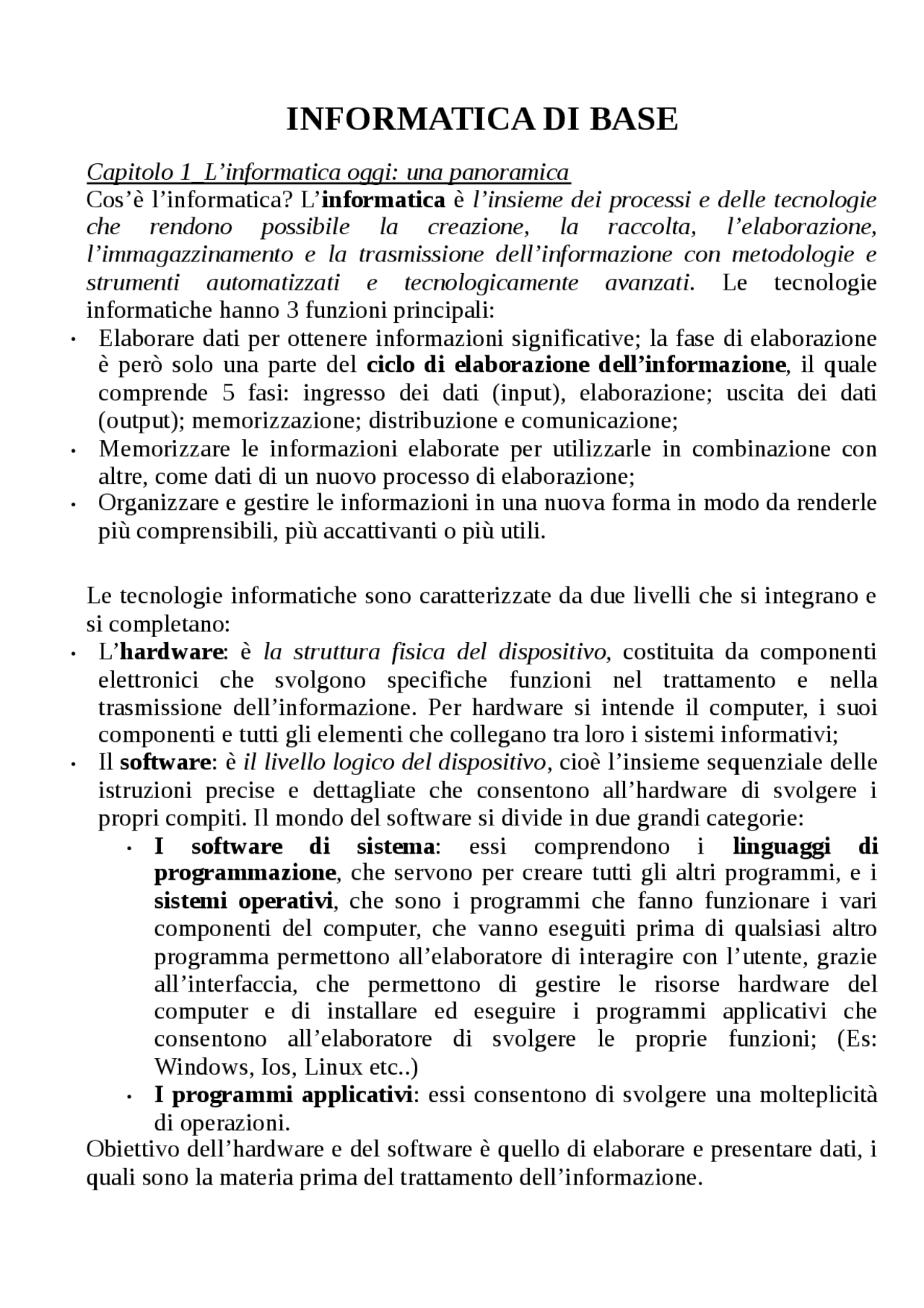 Informatica di base mcgraw hill | Dispense di Elementi di Informatica ...