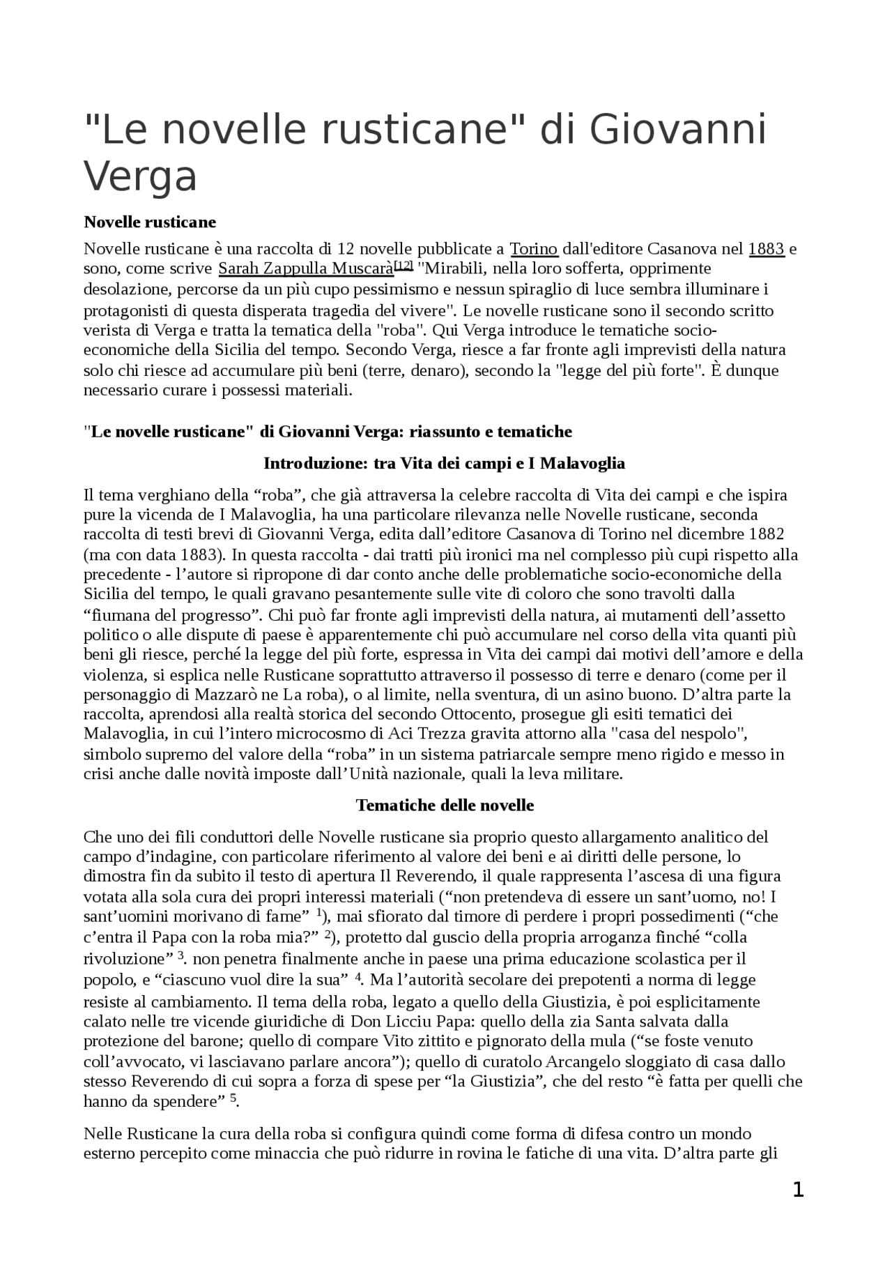 7 le novelle rusticane Docsity