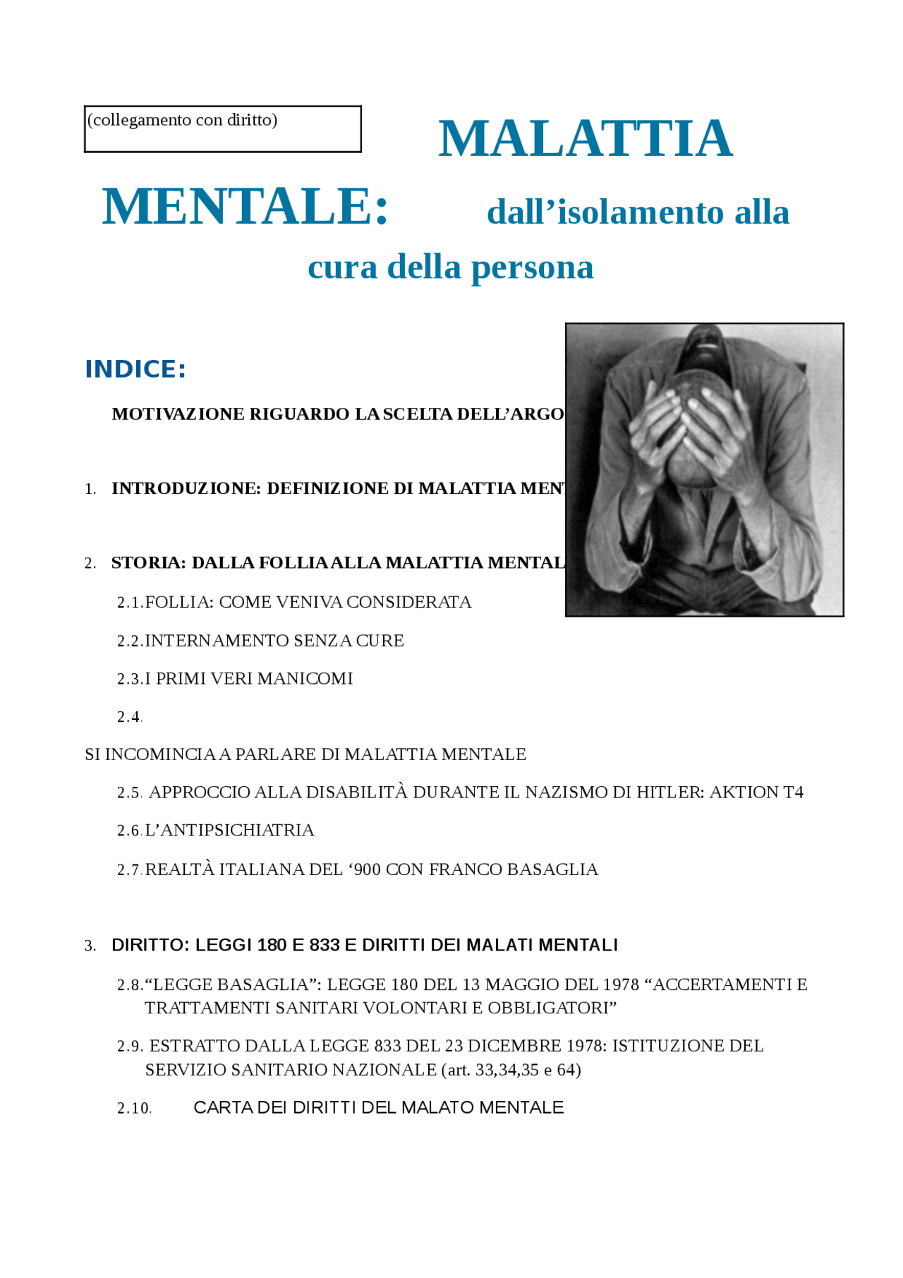 Tesi maturità la malattia mentale Docsity Tesi maturità la malattia mentale Docsity