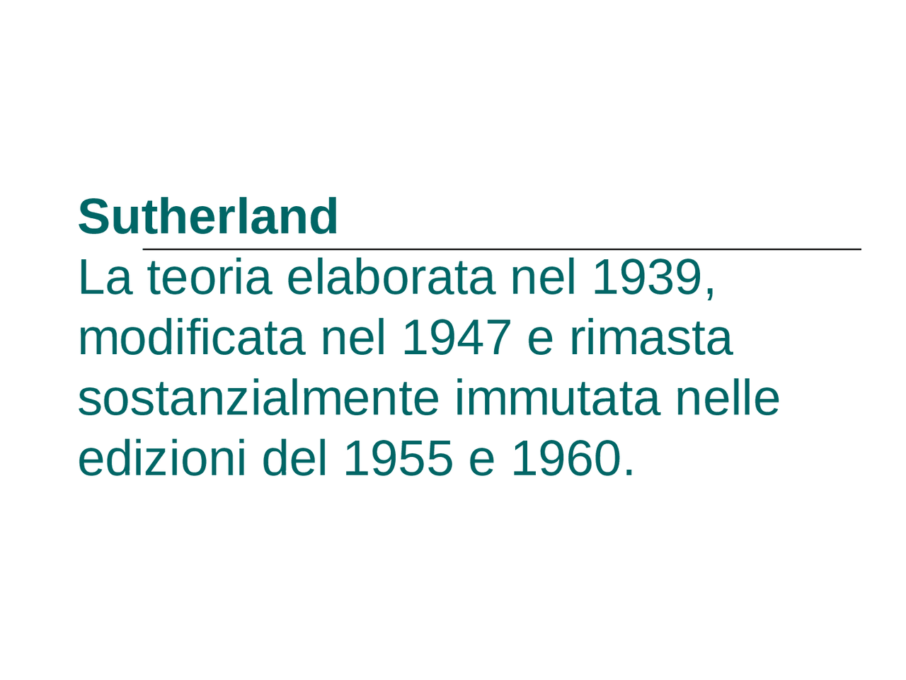 Edwin Sutherland sociologo - Docsity