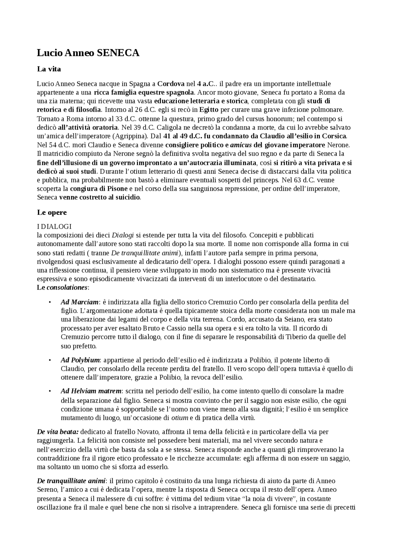 Lucio Anneo SENECA.doc Docsity
