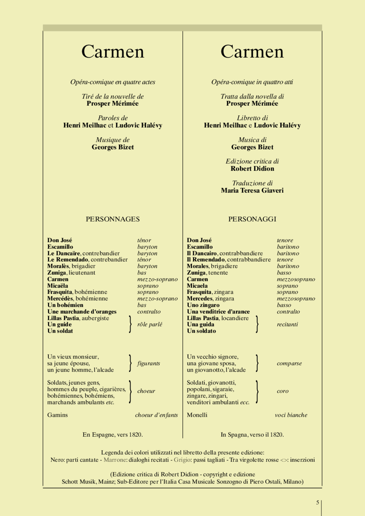 Libretto Carmen Bizet Docsity