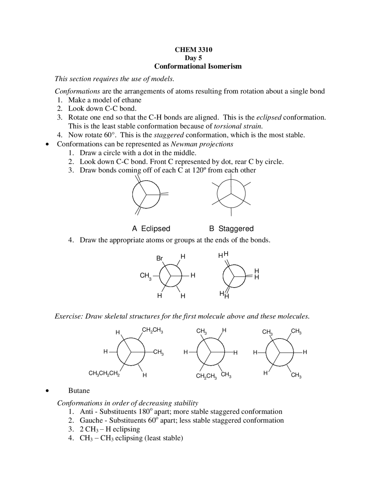 Conformational Isomerism - Foundations and Organic Chemistry | CHEM ...