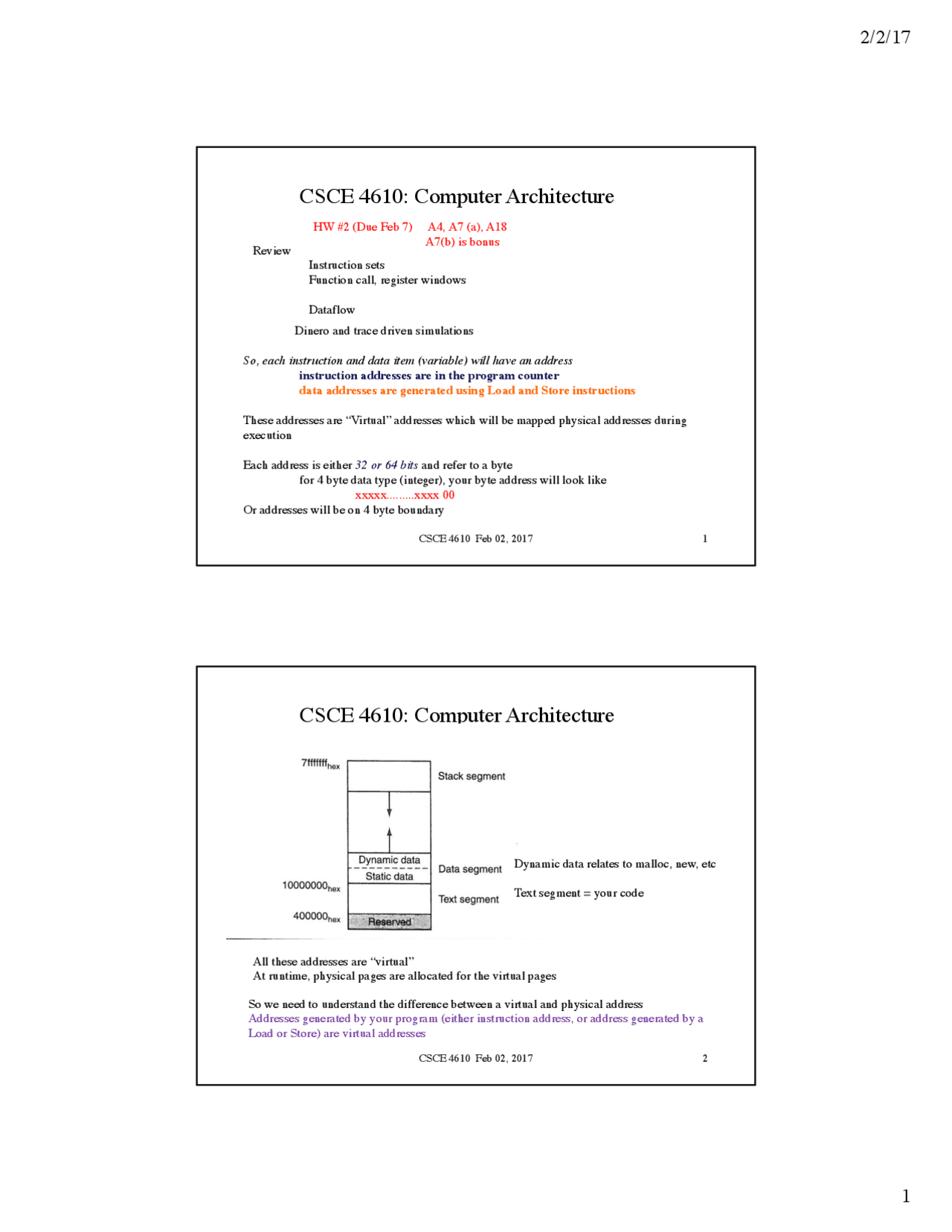 Computer Architecture Notes - Docsity