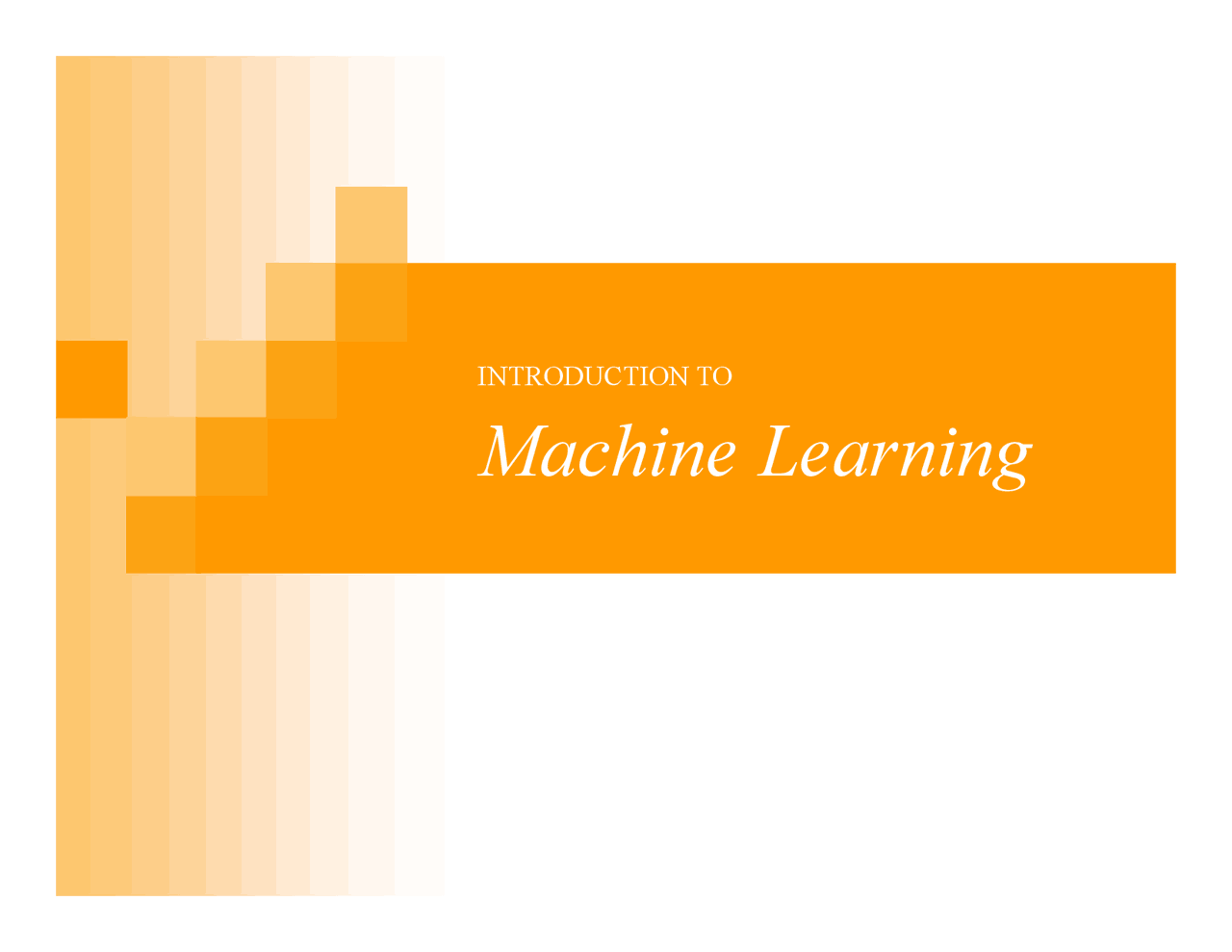 Introduzione al Machine Learning - Docsity