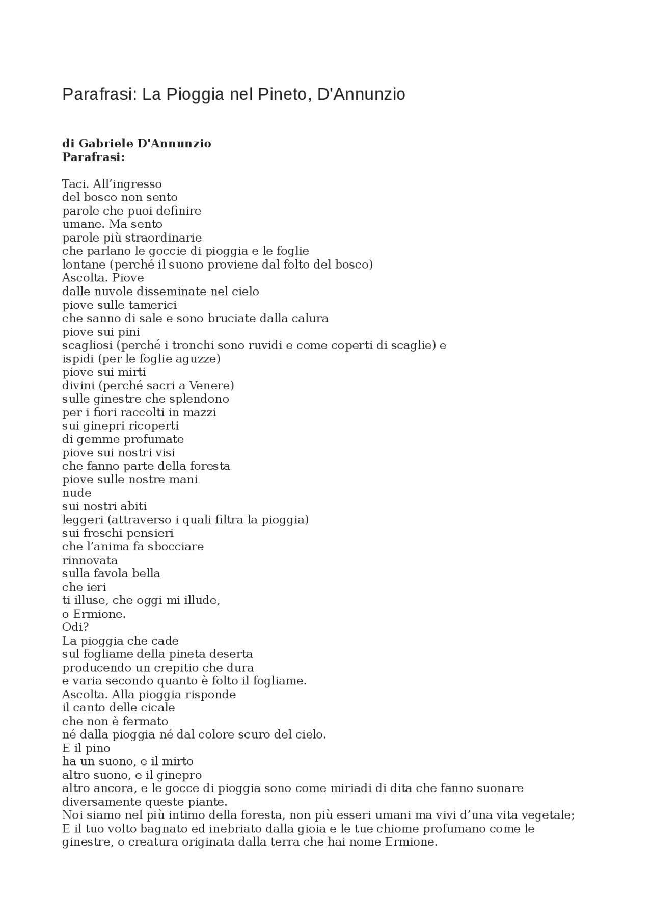 La pioggia nel Docsity La pioggia nel Docsity