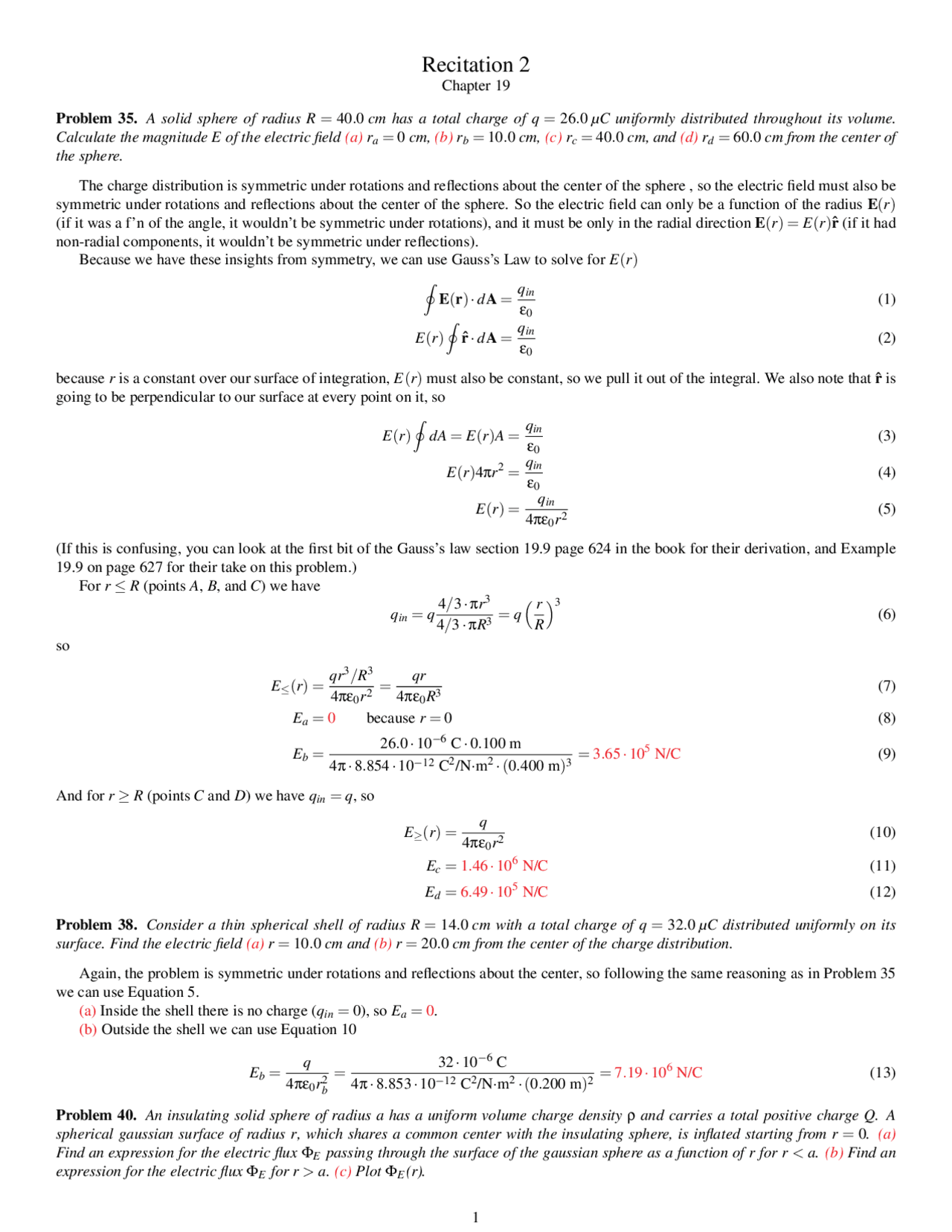 Physics - solved problems - Docsity