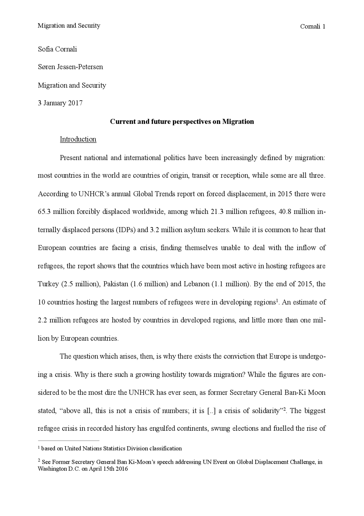 New responses to Global Migration - Docsity