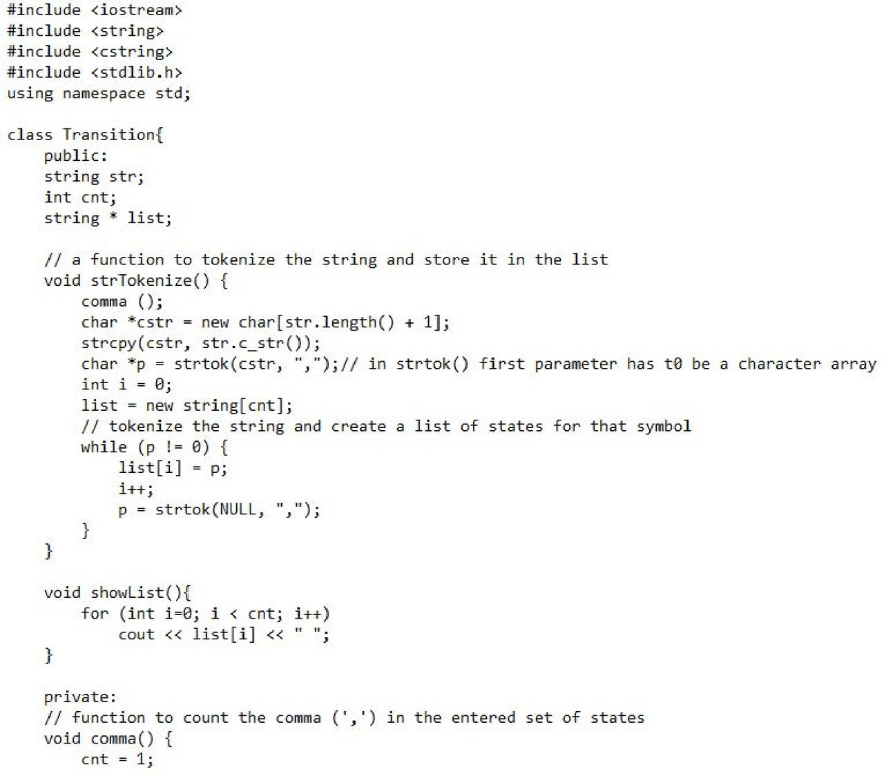Transition Graph Python Transition Graphs - Algorithm - Docsity