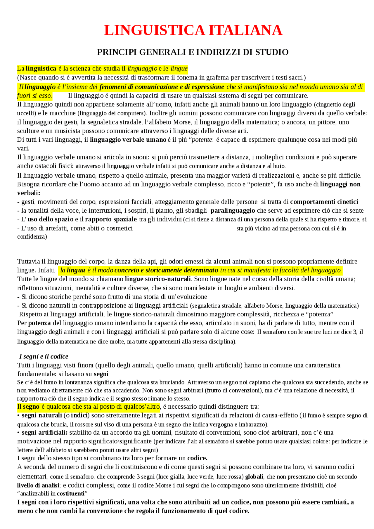 Manualetto di Linguistica Italiana - Maurizio Dardano - Docsity