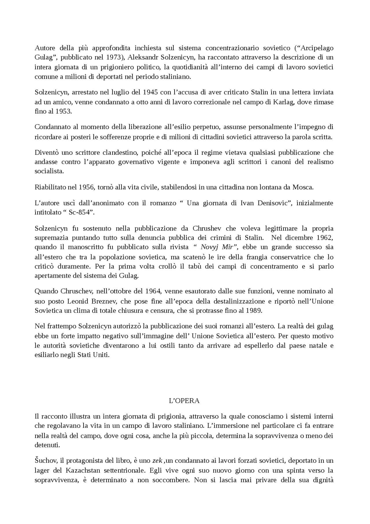una giornata di ivan denisovic