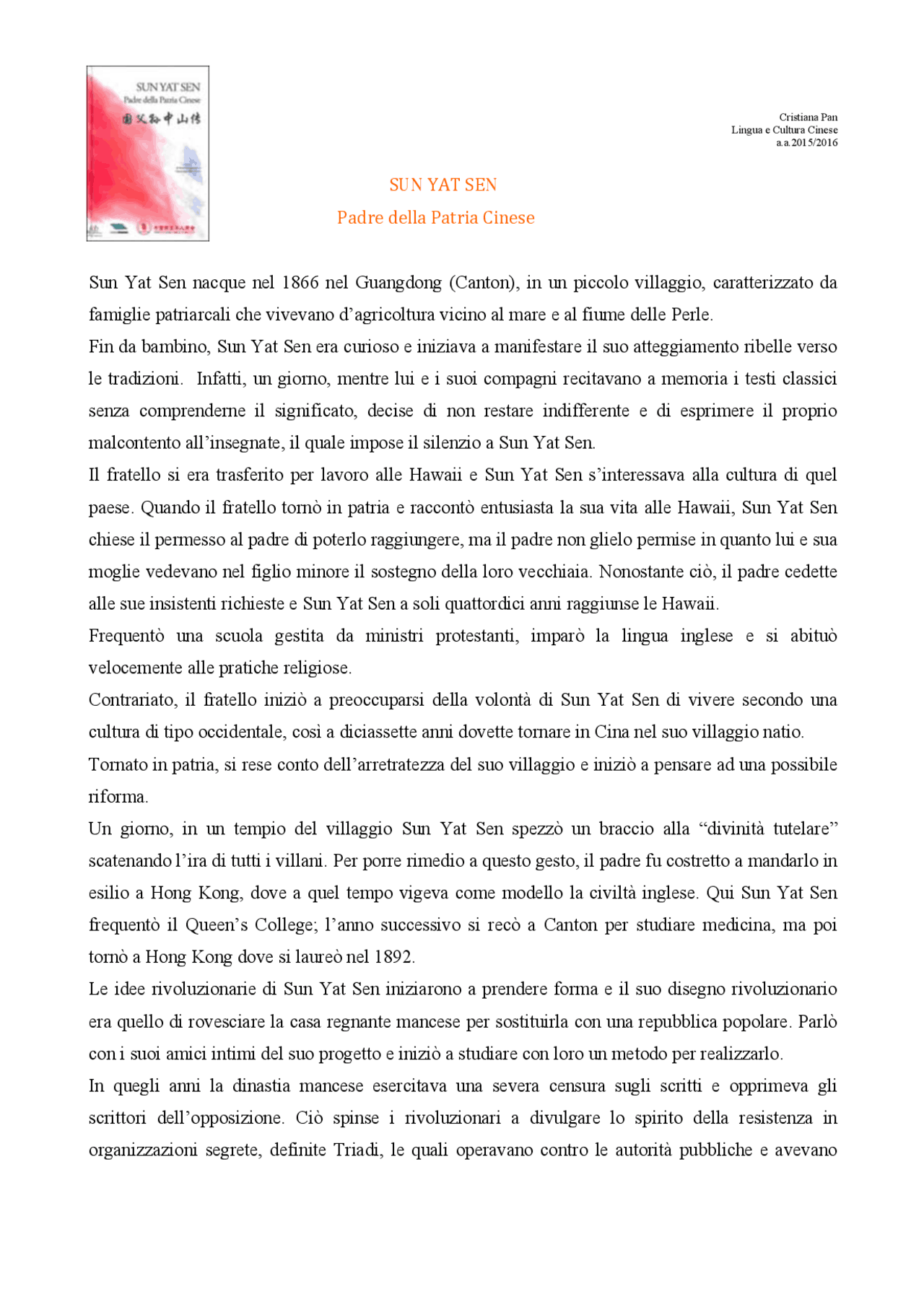 Progetto Sun Yat sen | Guide, Progetti e Ricerche di Storia Cinese ...