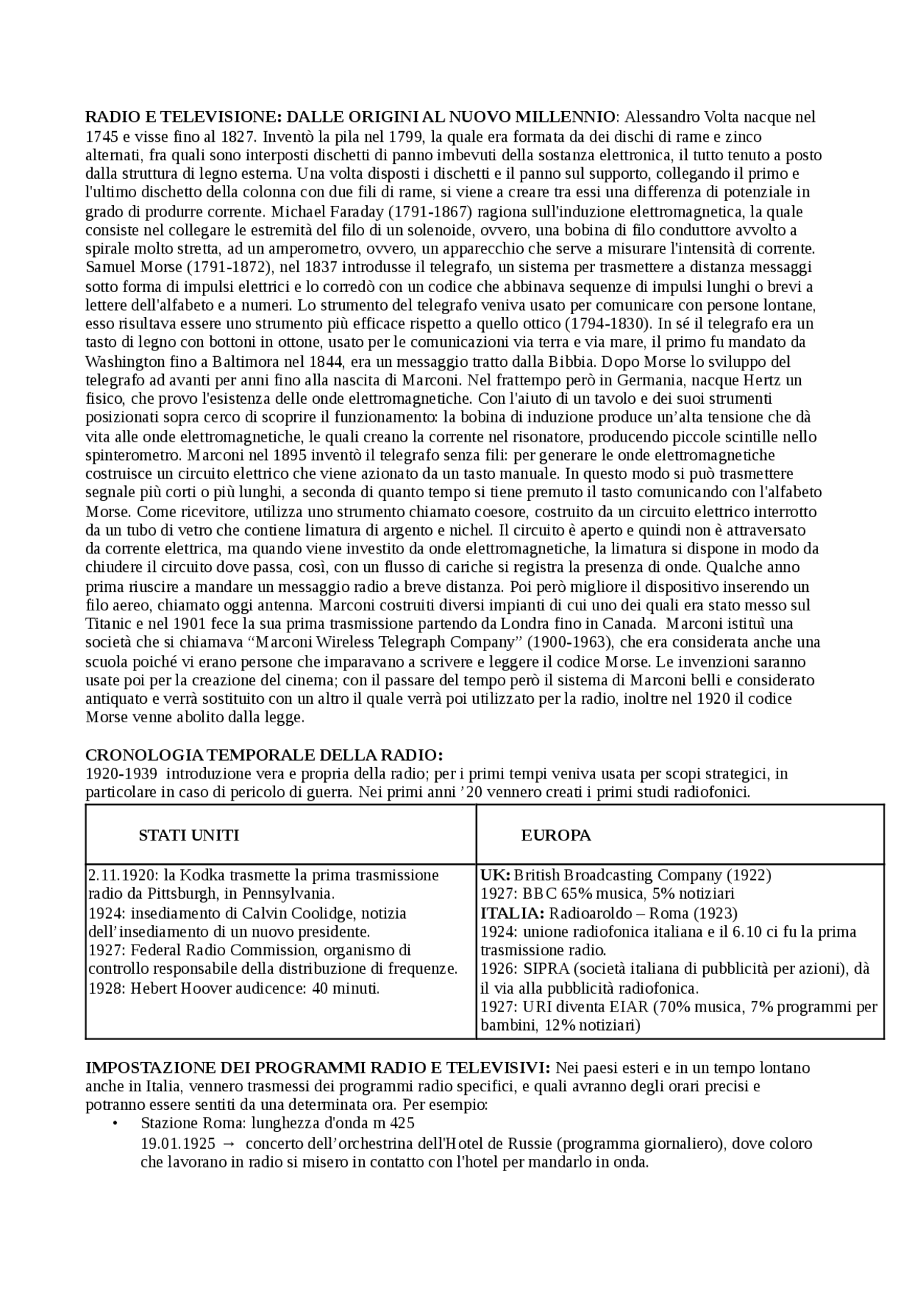 Radio Cinema E Televisione Docsity