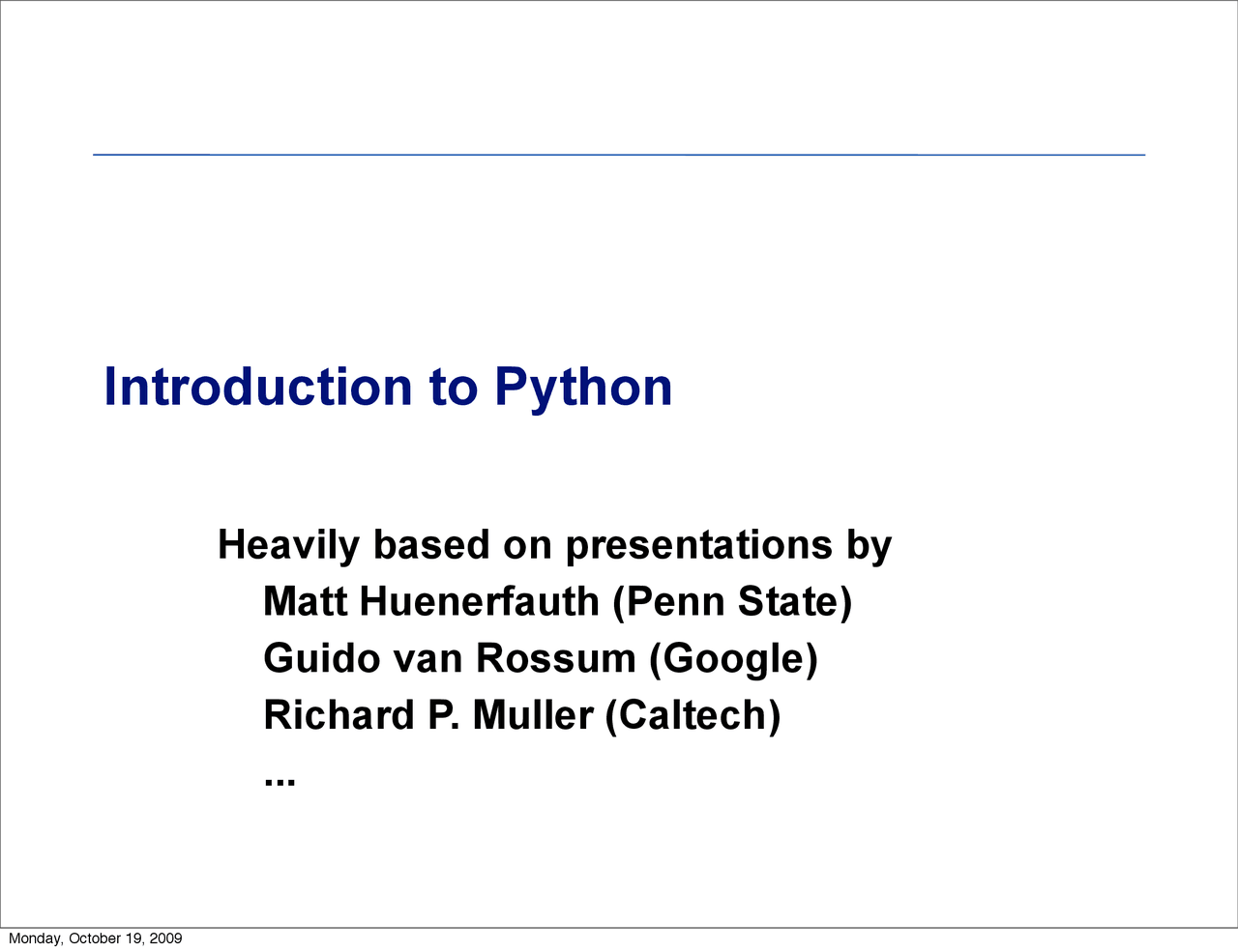 Python Programming Language - Docsity