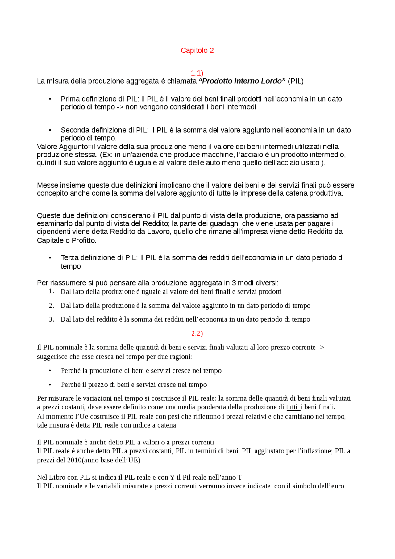 Riassunto "Scoprire la Macroeconomia" vol.1 Blanchard,Amighini