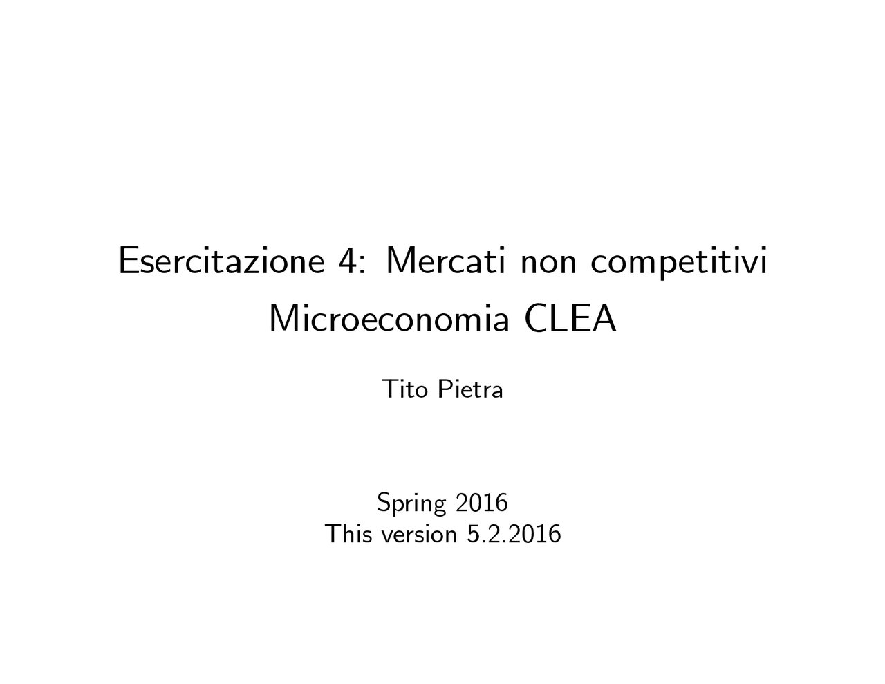 Microeconomia Esercizi Svolti E Commentati Pdf