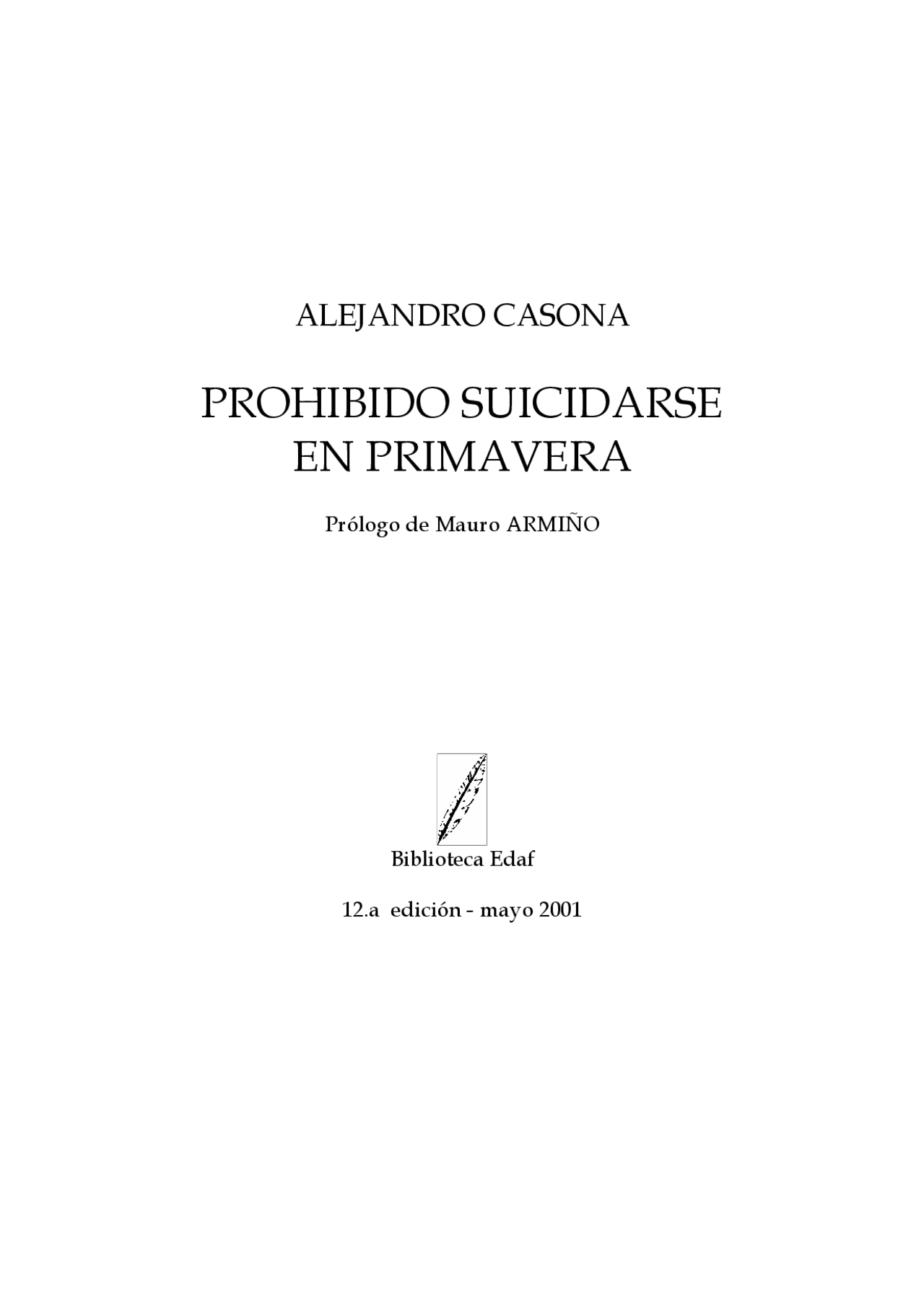 Prohibido Suicidarse En Primavera Docsity