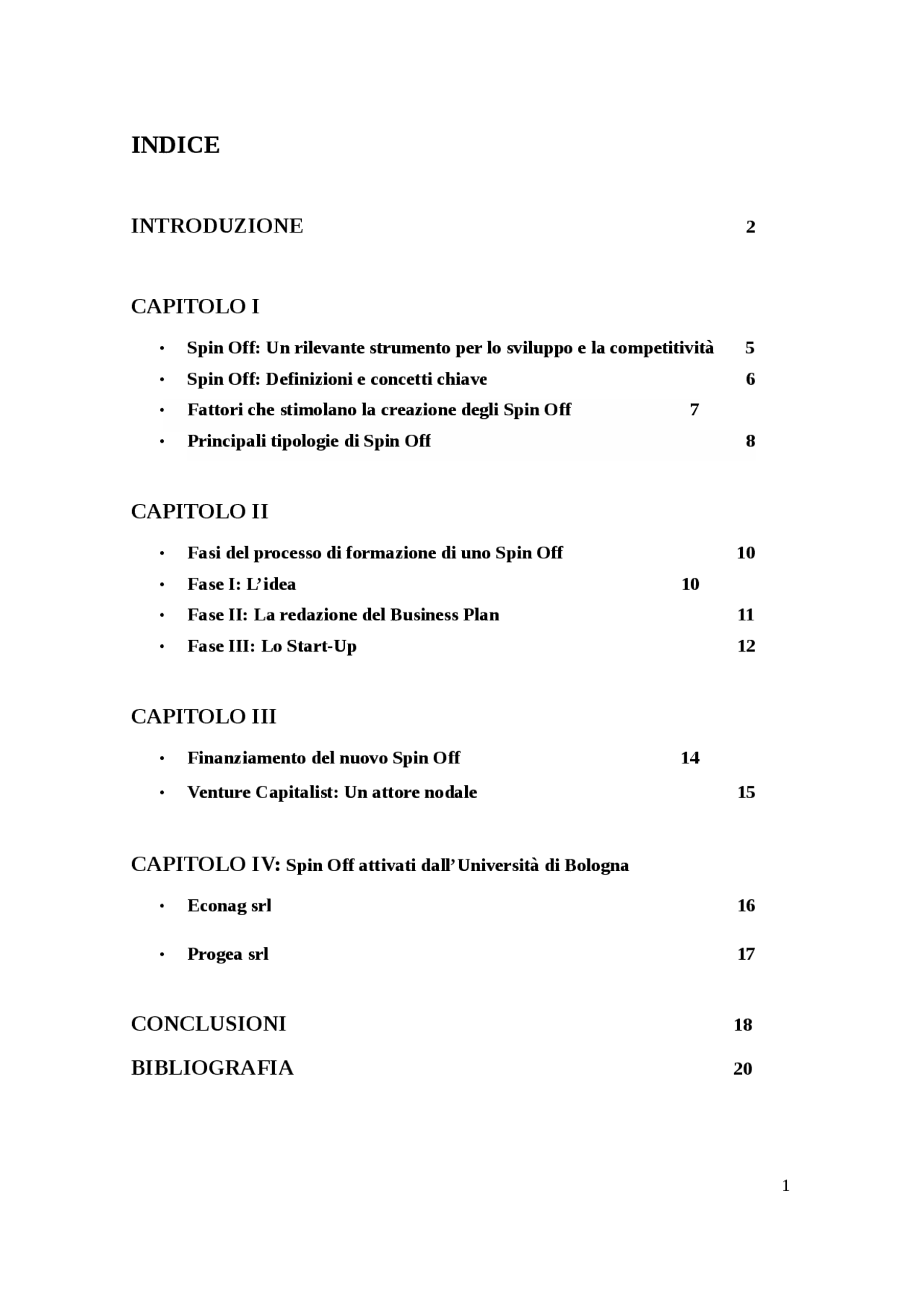 Spin Off Document Example Spin off nel private equity - Docsity