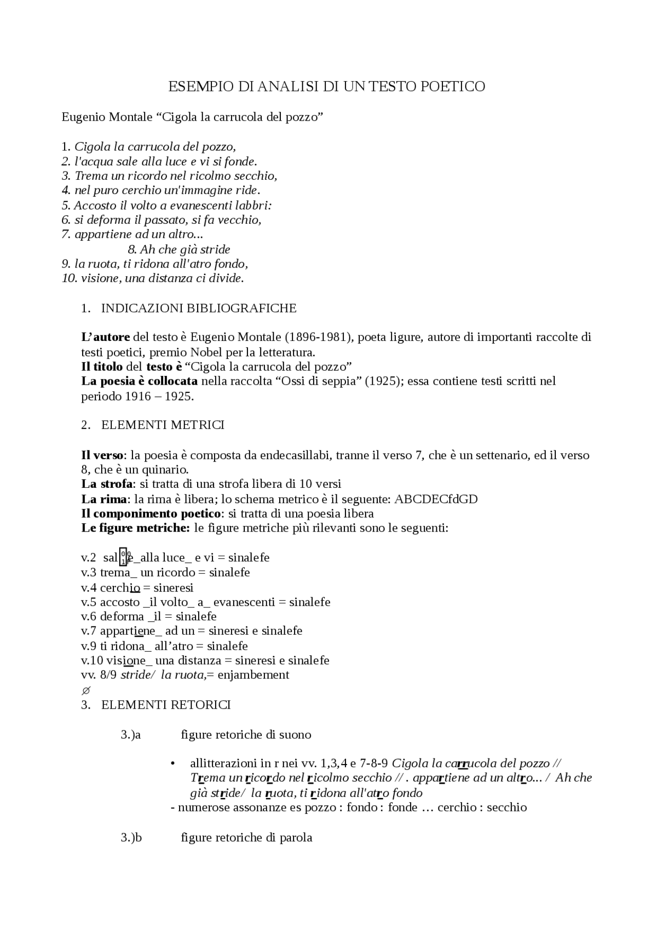 Come Si Fa L Analisi Di Un Testo