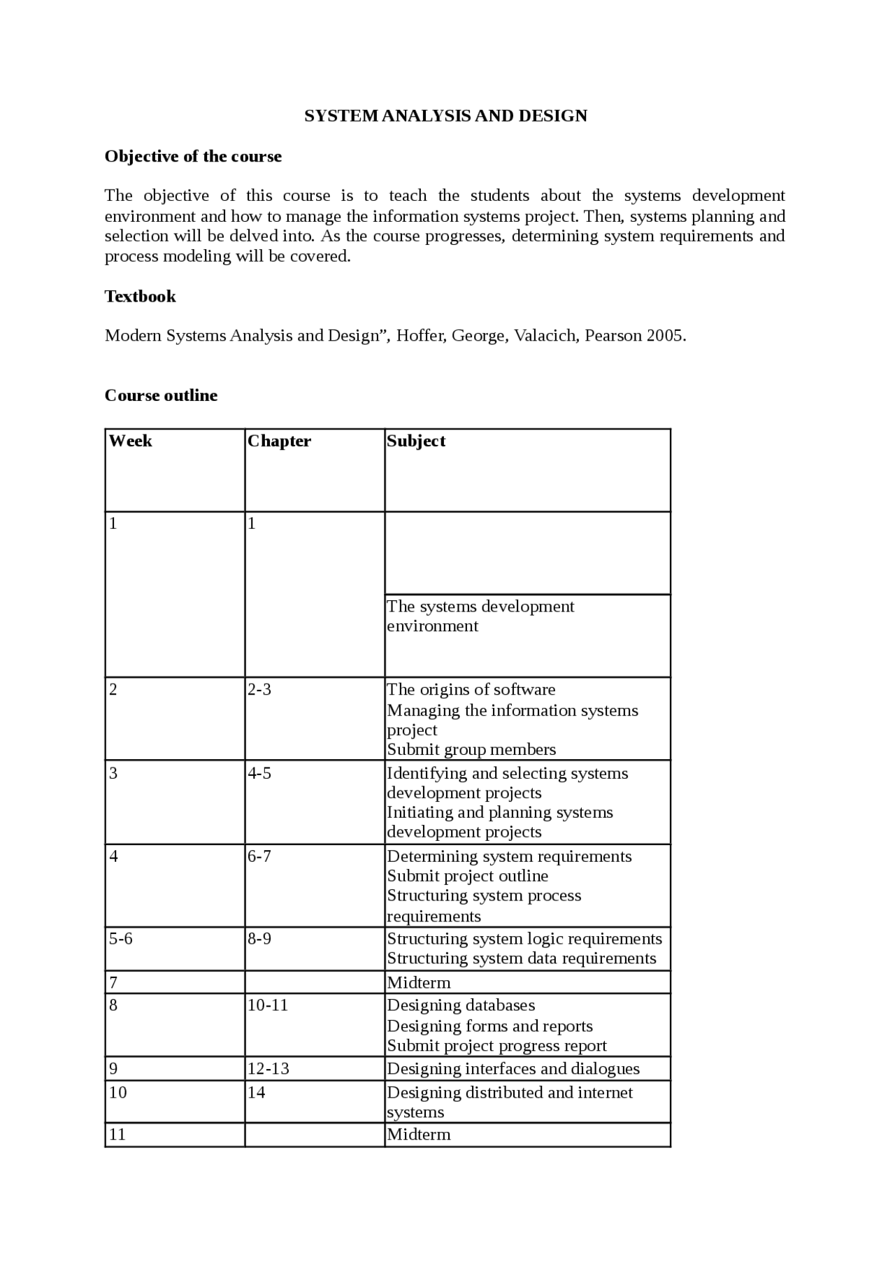 Short Notes System Analysis Program Development System Analysis and Design - Docsity