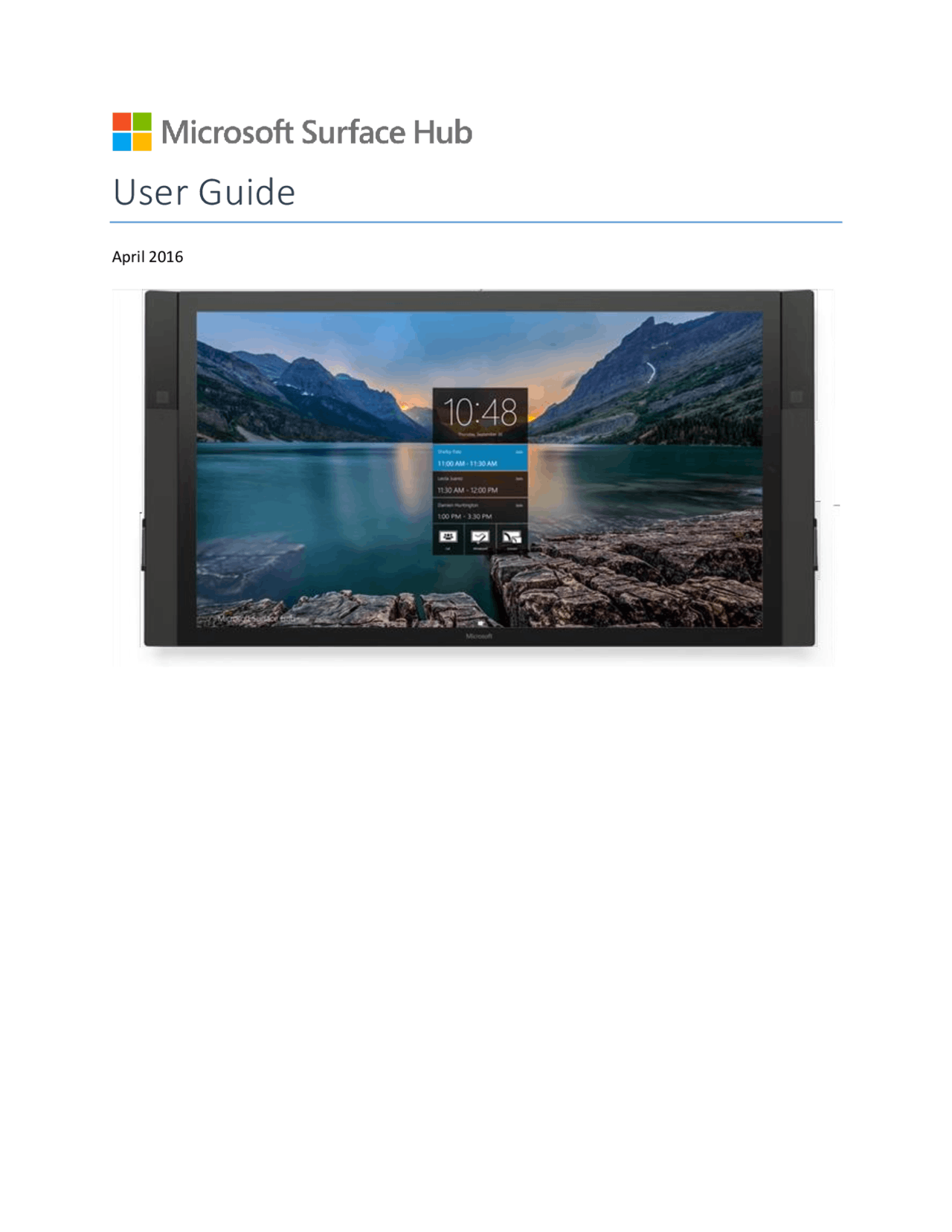 Surface Hub User Guide - Docsity