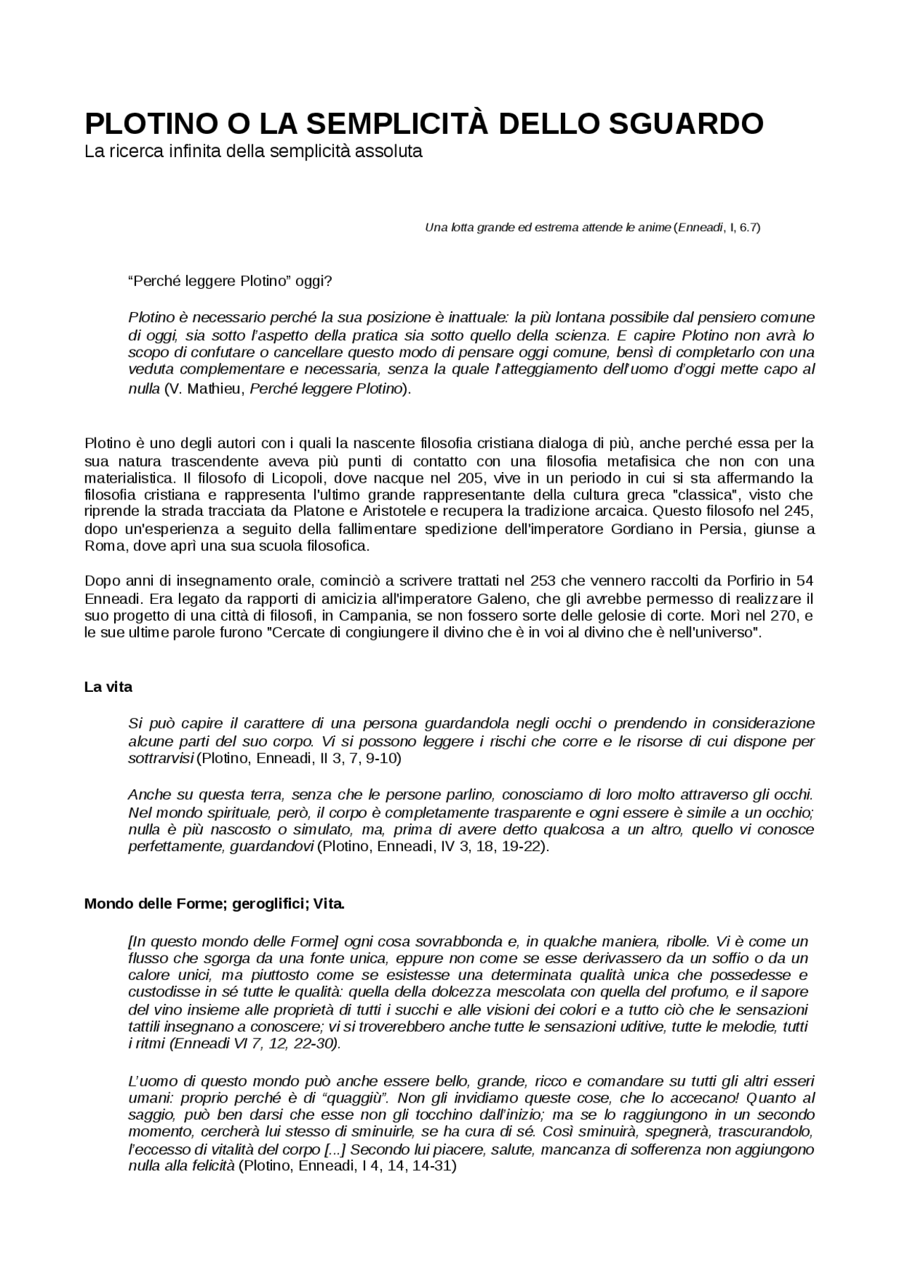 Perché Leggere Plotino Amazon.com: Enneadi (Italian Edition) eBook : Plotino