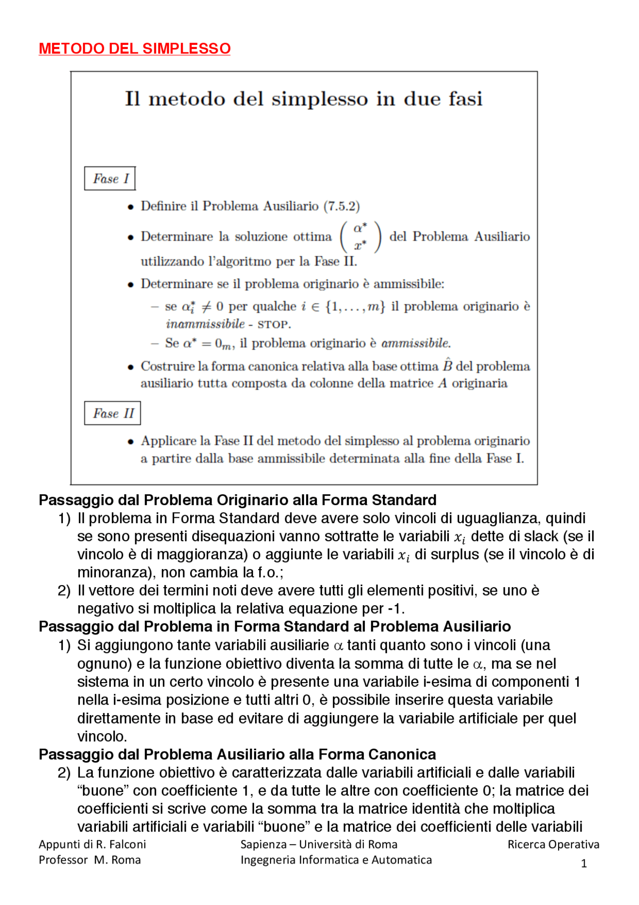 Ricerca Operativa Come Superare Il Pretest Come Fare Gli Esercizi E Tutte Le Domande Teoriche Docsity