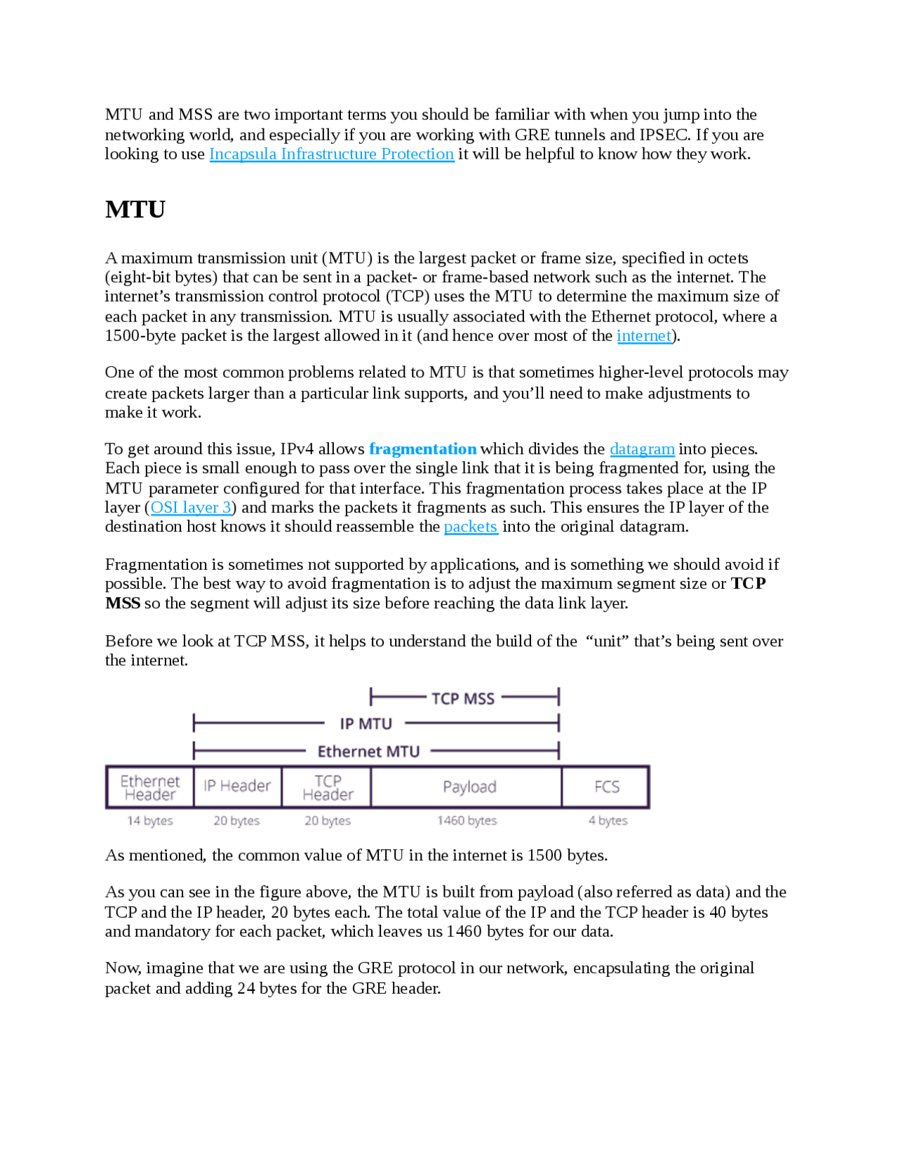Understanding Maximum Transmission Unit - Docsity