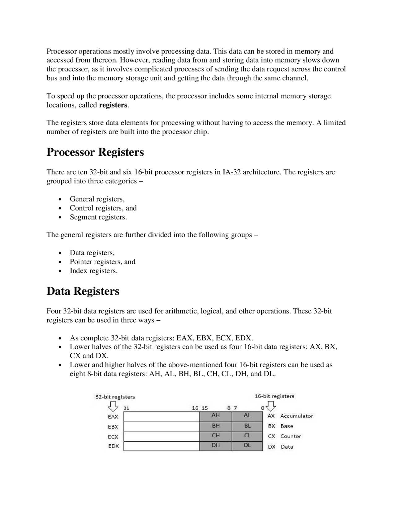 Registers and types of Registers | Lecture notes Computer Architecture ...