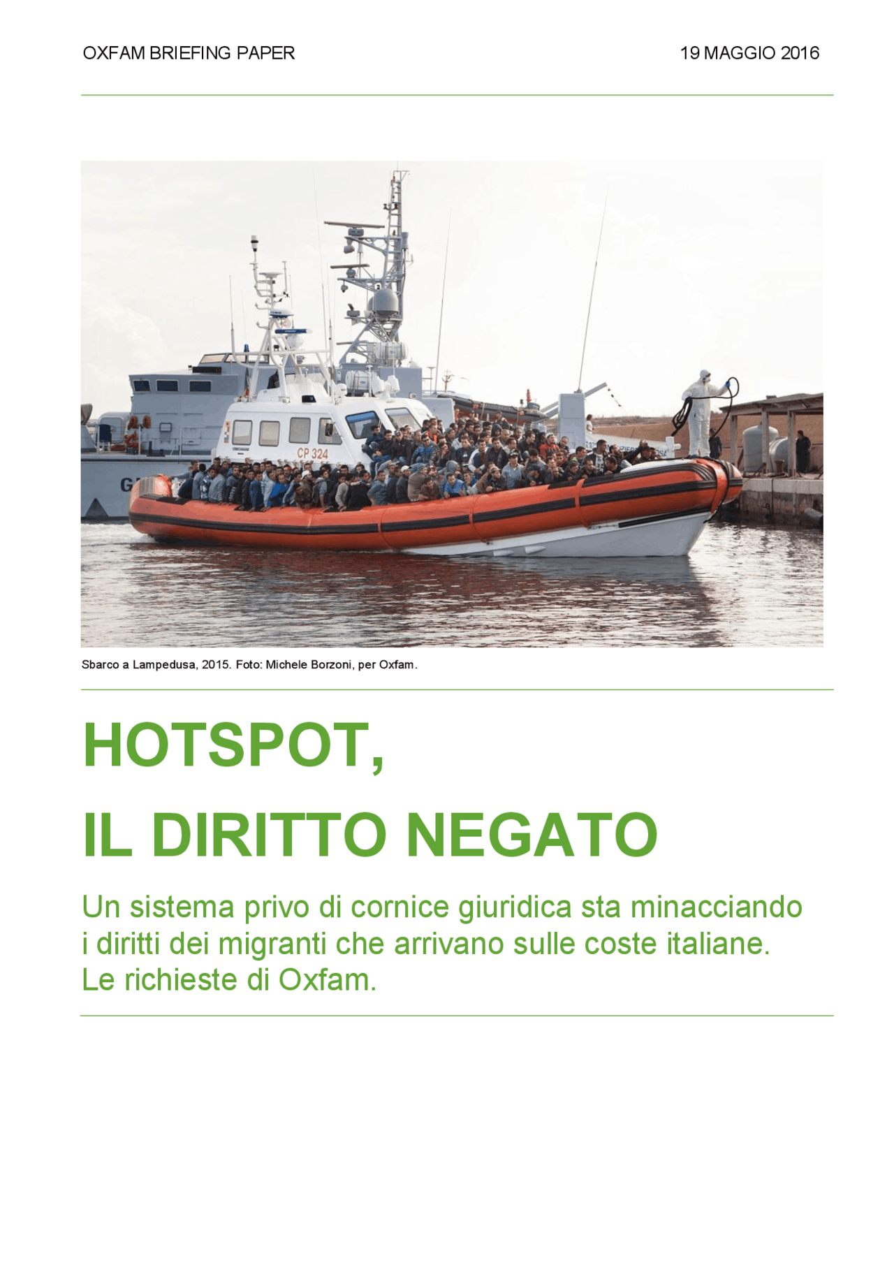 HOTSPOT, IL DIRITTO NEGATO Docsity