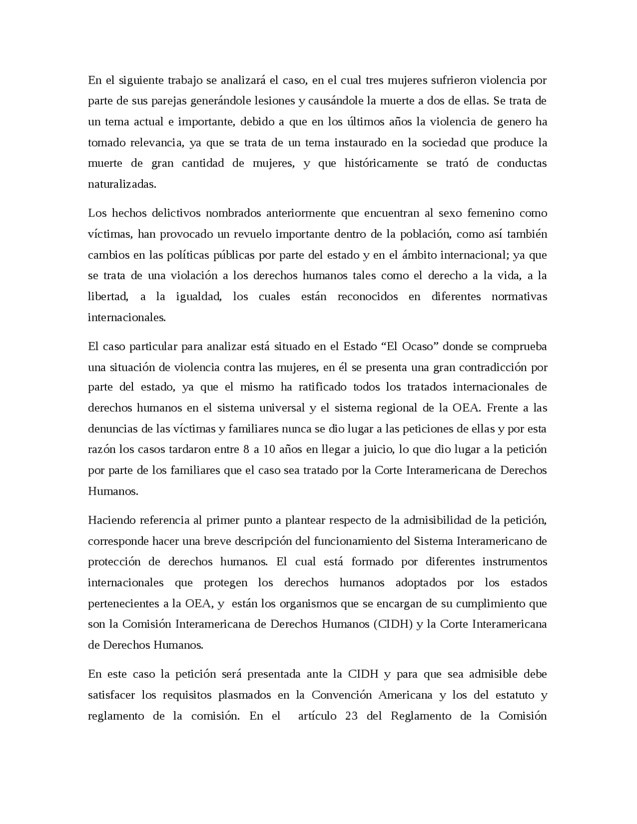 Caso de derechos humanos - Docsity