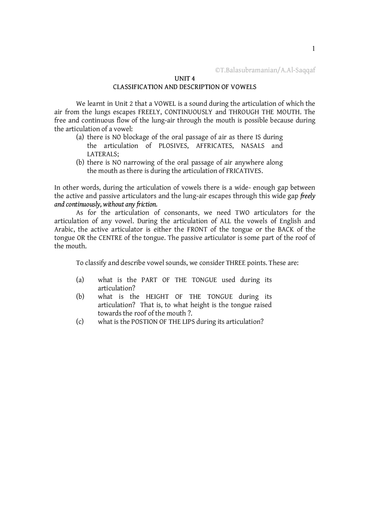 Sounds Of English With Arabic Examples Docsity