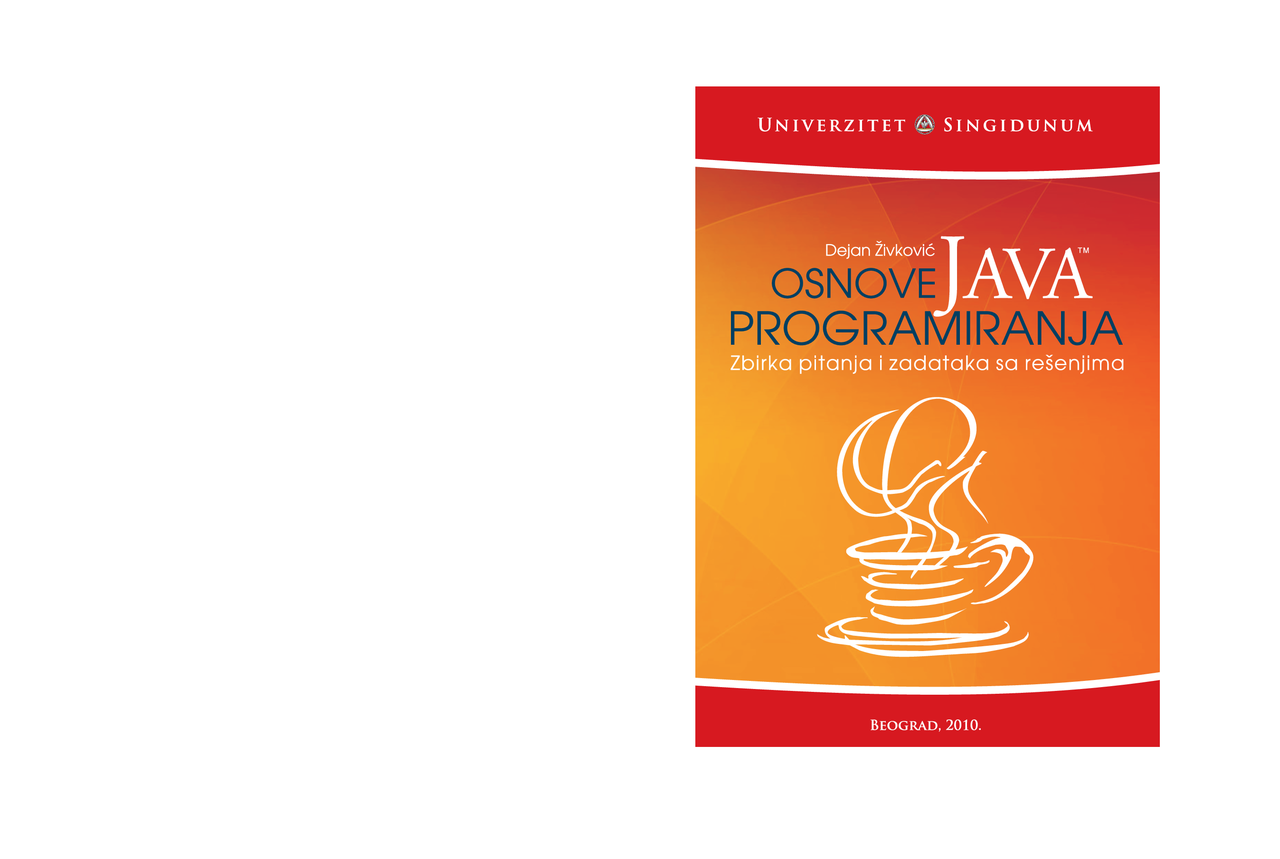 programski jezik java | doc Images High Quality Grahic Osnove Java programiranja | Vežbe' predlog Java programiranje | Docsity