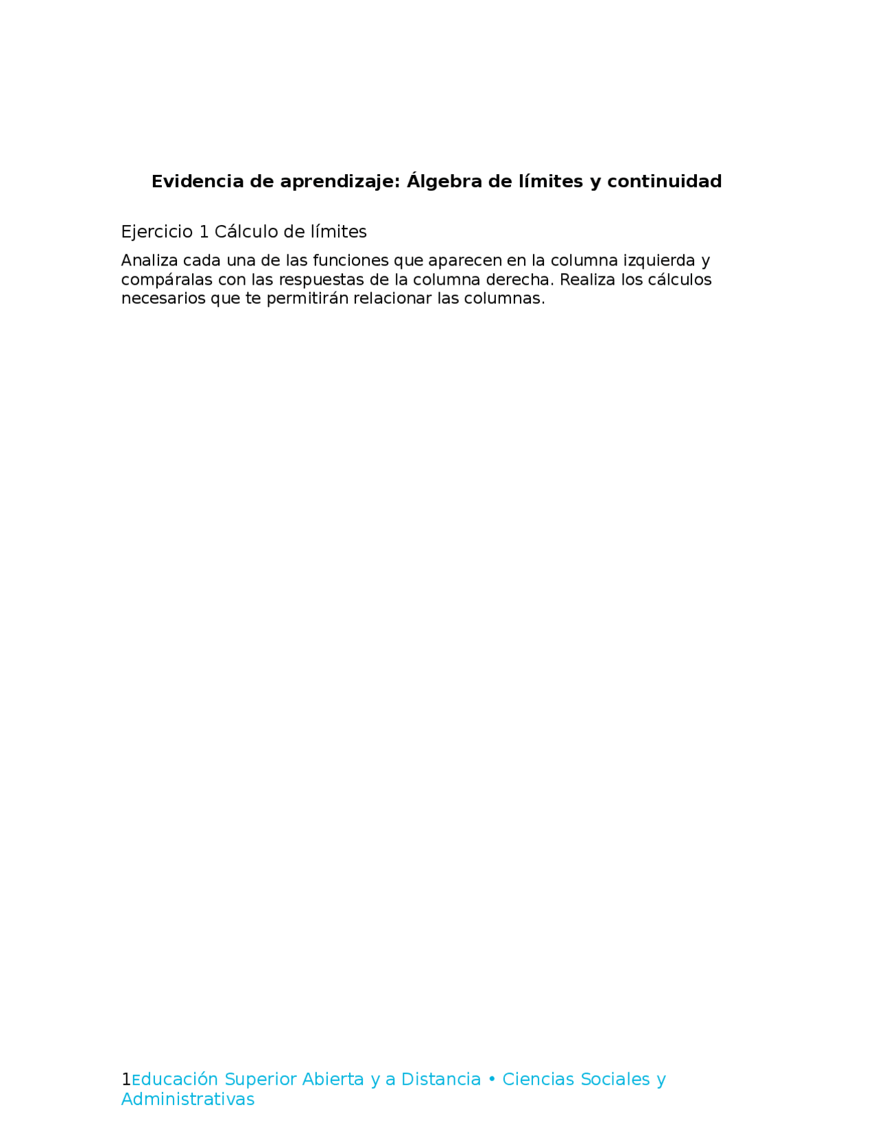Algebra Y Continuidad Ejercicios Ejercicios De Matem Ticas Docsity