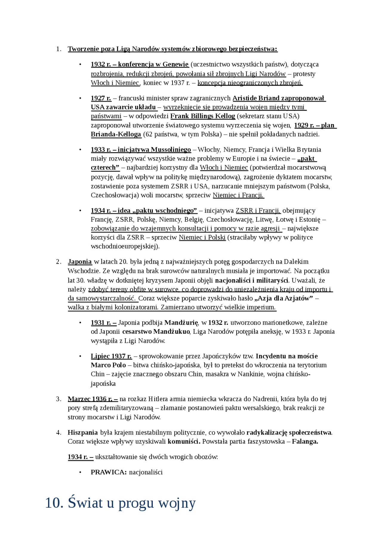 Historia - Po prostu historia - Temat 10 - Docsity