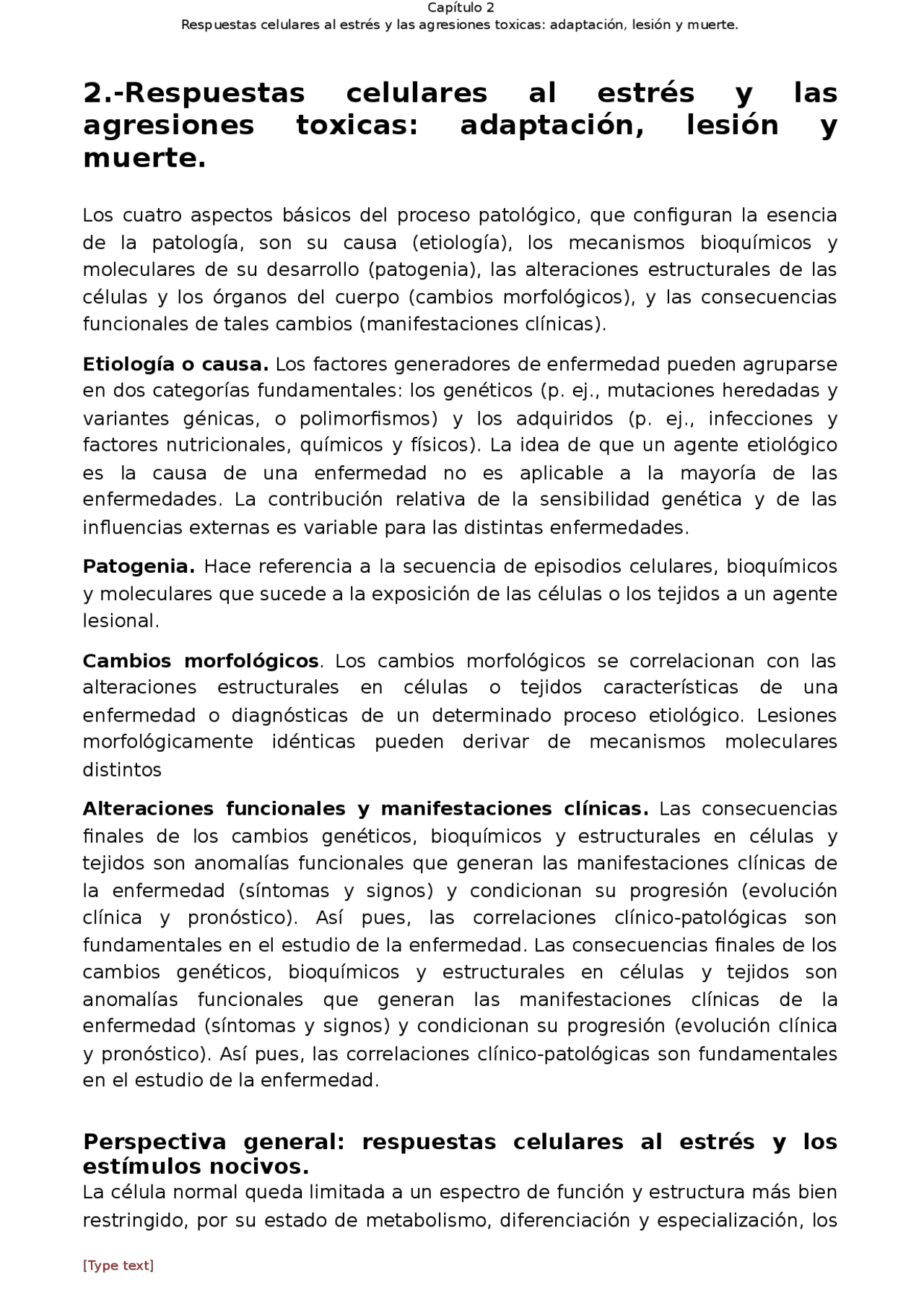 La Neu Interminable Resumen Por Capitulos Resumen Robbins Patología Cap2 - Docsity