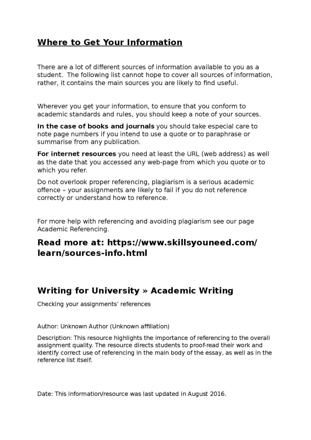 Tips on writing effectively for University - Docsity