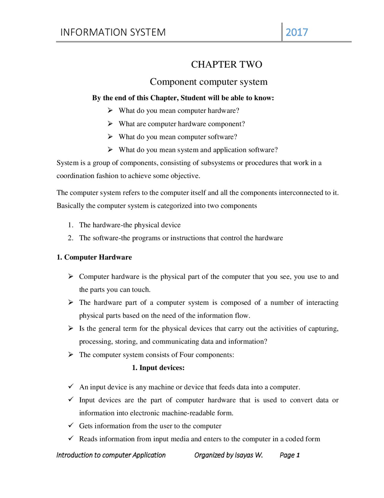 Introduction to computer - Docsity