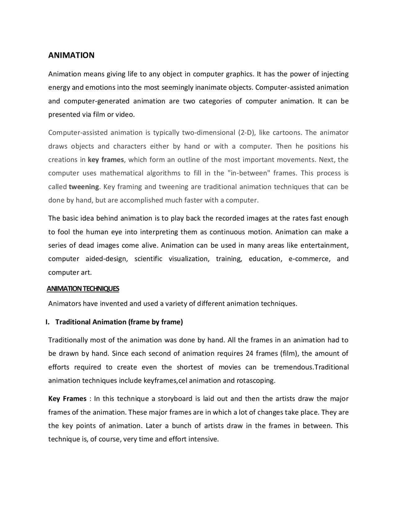 CG animation kerala univerity notes by sctce student 2013 scheme - Docsity