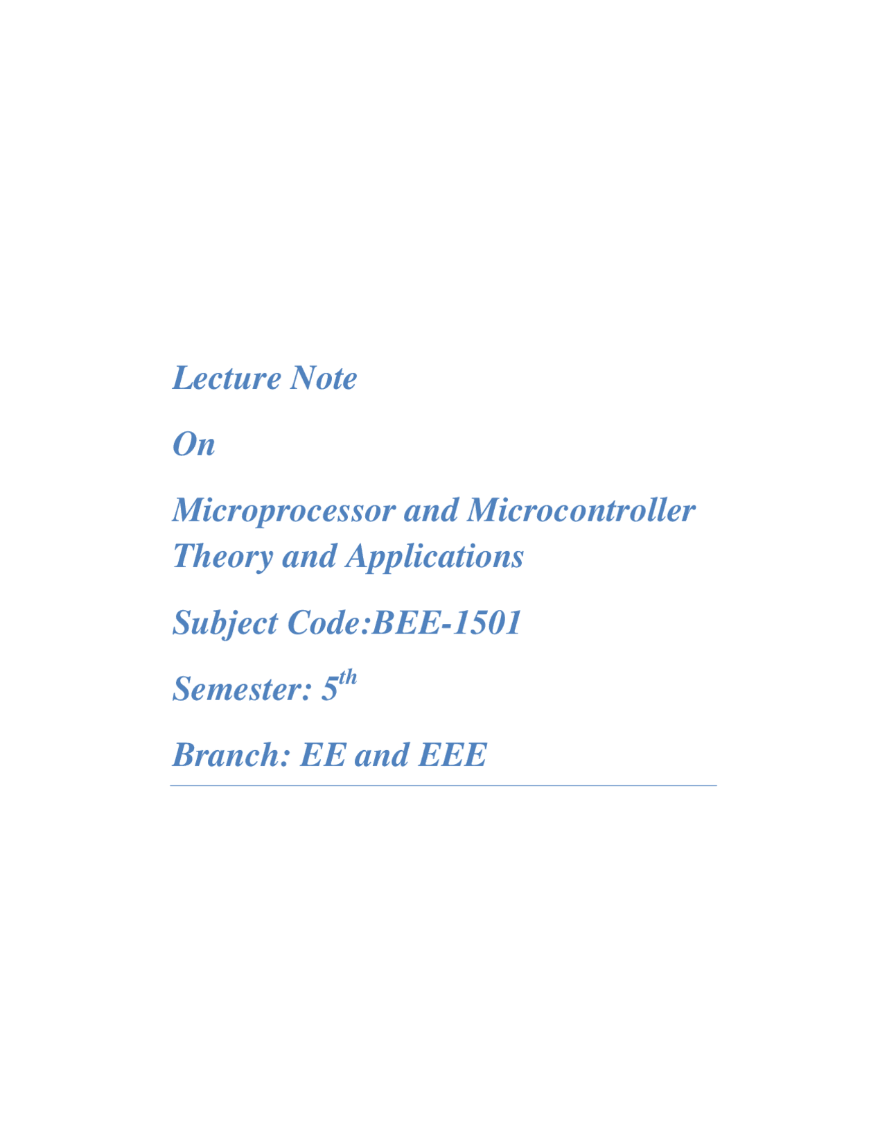 Microprocessor And Interfaces Notes Lecture note on microprocessor and its interface - Docsity