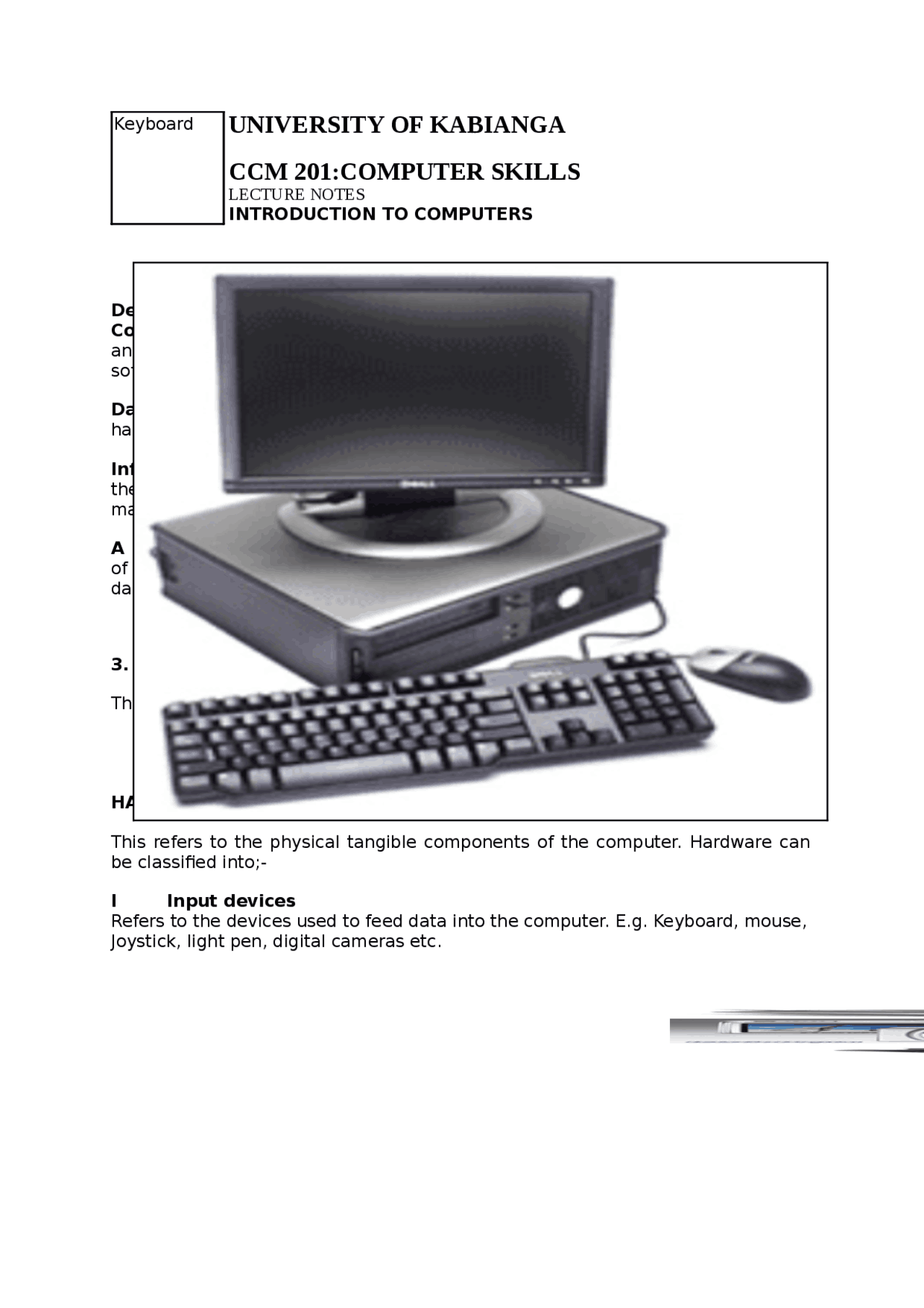 Computer science lecture notes - Docsity