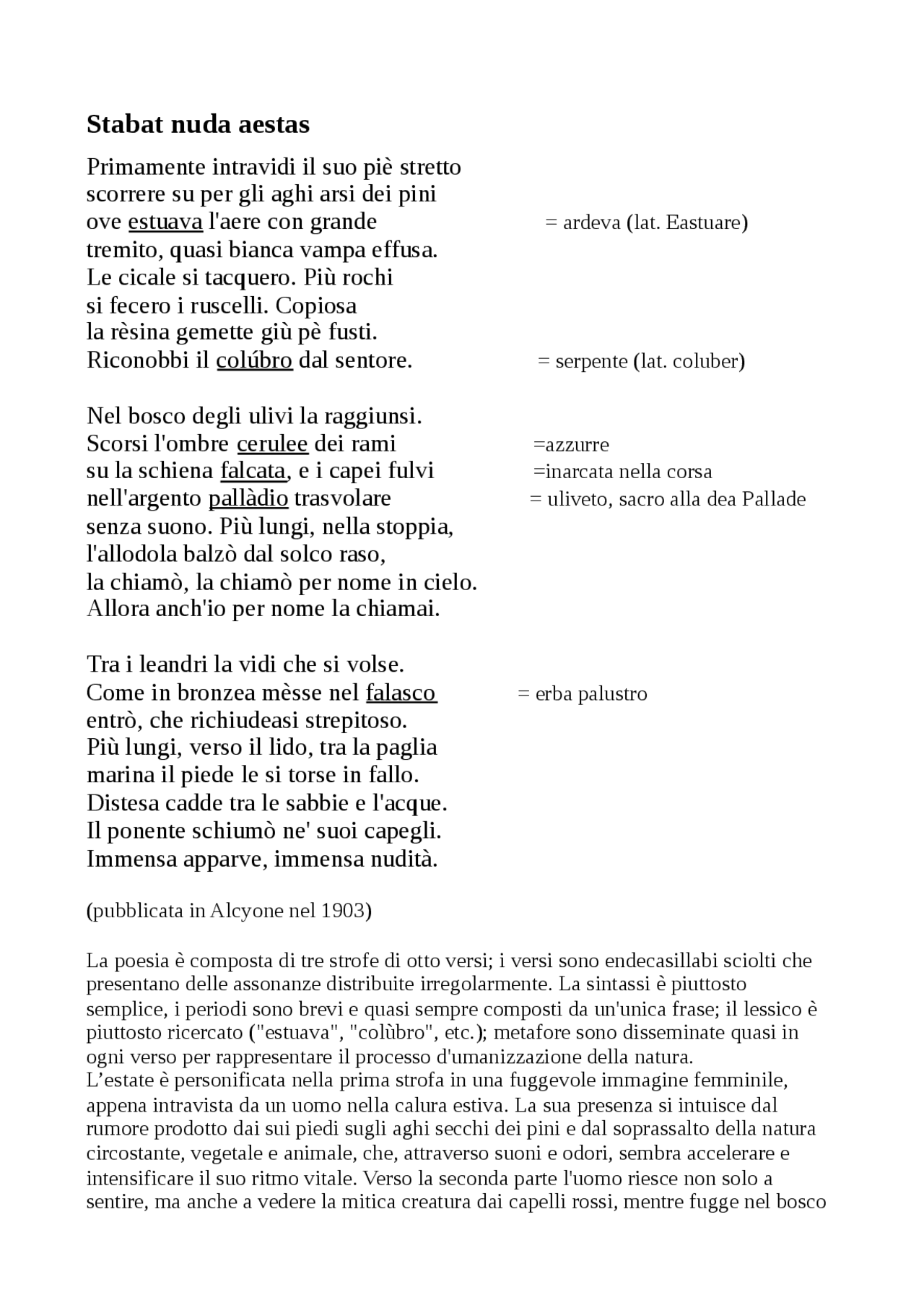 I Pastori D'annunzio Testo E Parafrasi