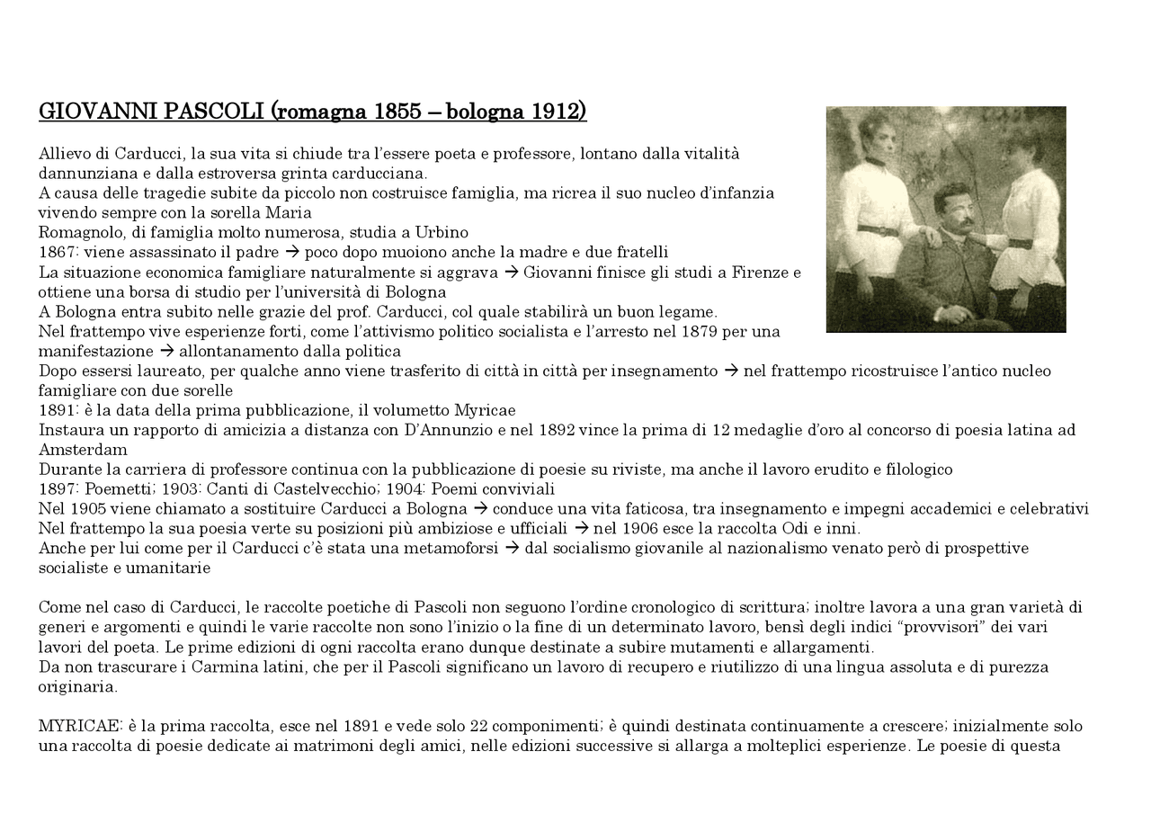 Riassunto STORIA E TESTI DELLA LETTERATURA ITALIANA ferroni giulio da