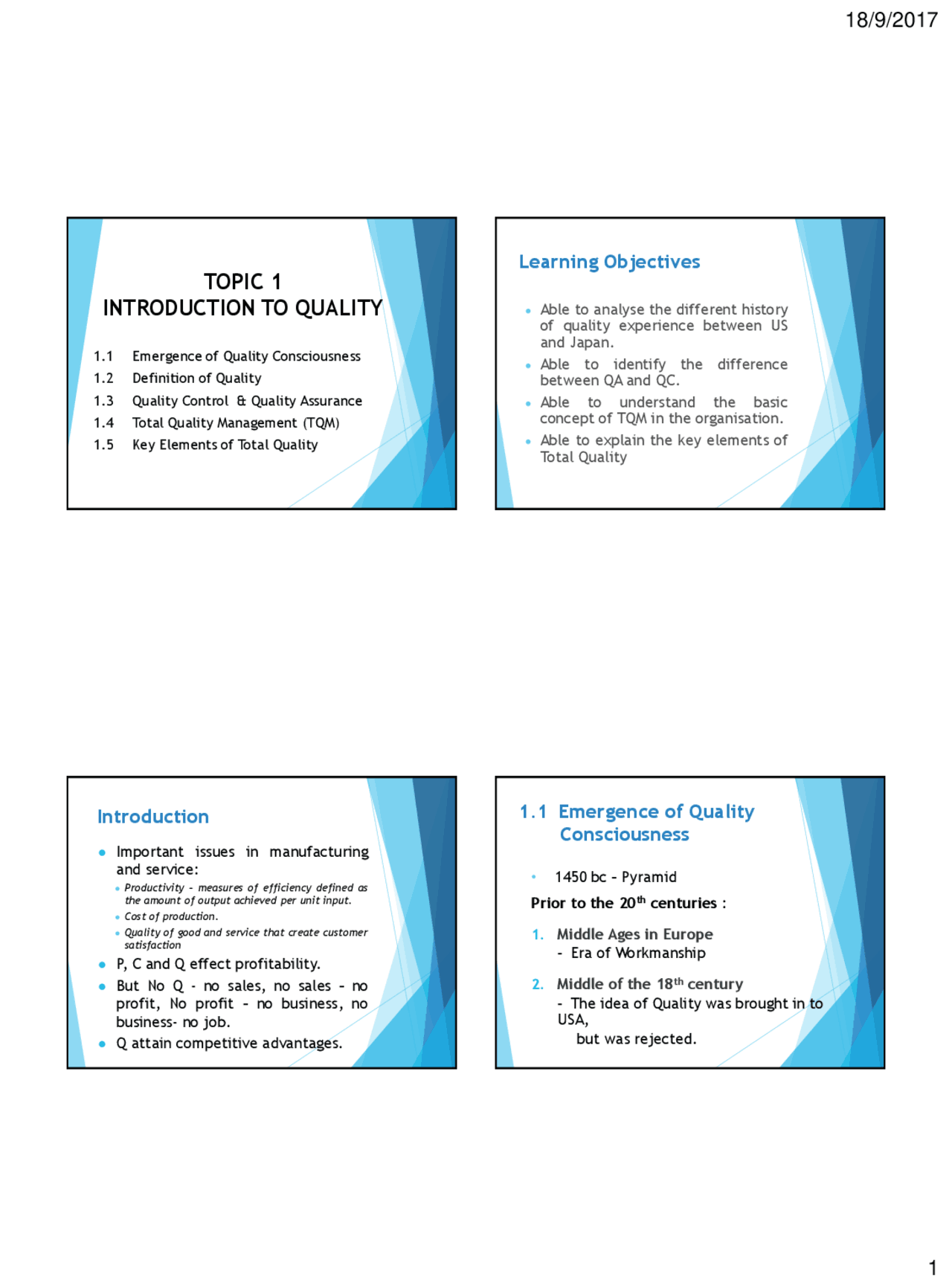 Chapter 1, Introduction to quality management | Lecture notes Quality ...
